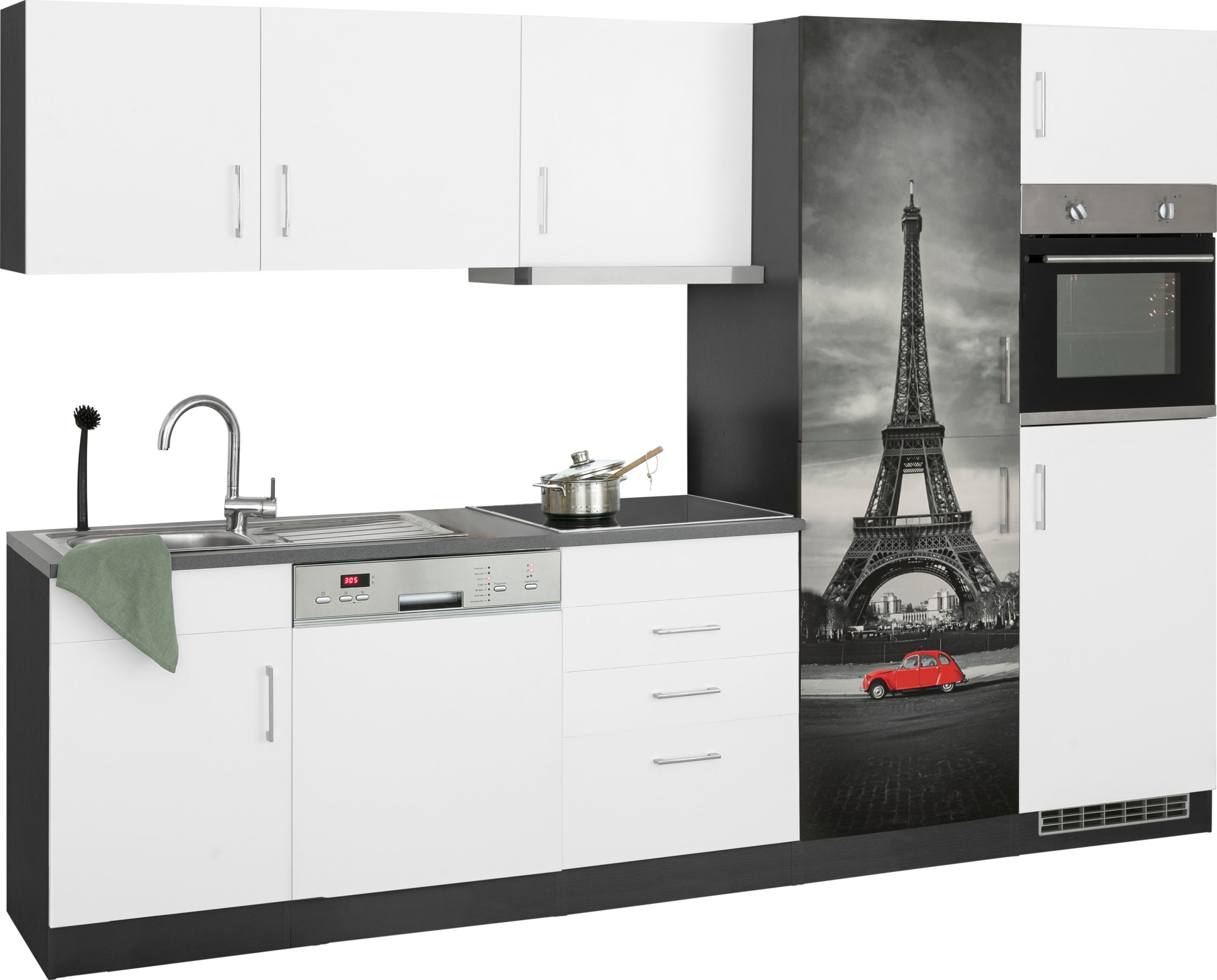 KOCHSTATION Küchenzeile »KS-Paris«, mit E-Geräten, Breite 290 cm, wahlweise günstig online kaufen
