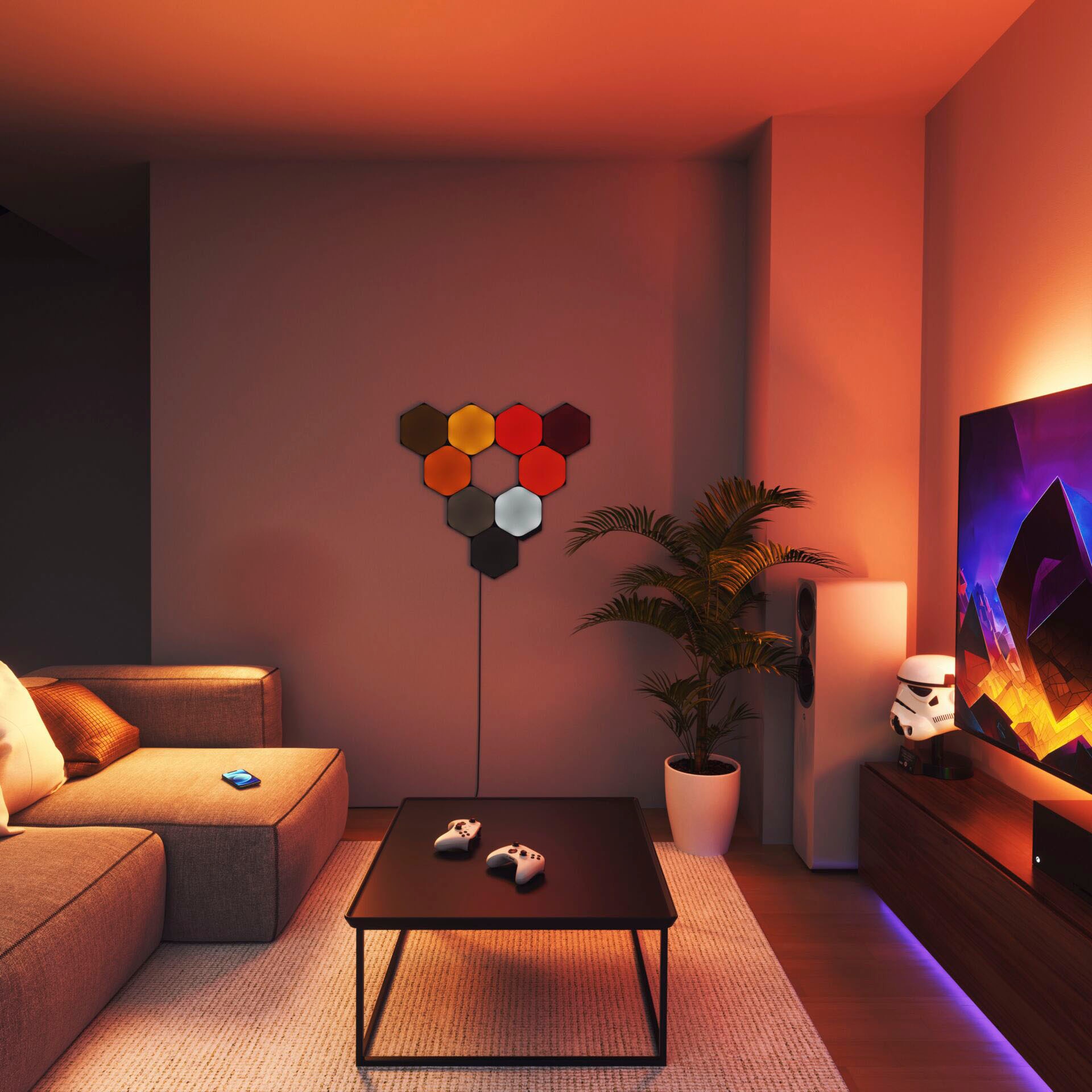 nanoleaf LED Dekolicht »Nanoleaf Shapes Ultra Black Hexagons Expansion Pack - 3PK«, Expansion Pack - 3 PK, Erweiterung zum Starter Kit