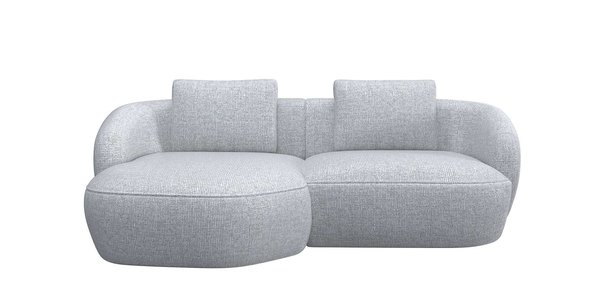 FLEXLUX Wohnlandschaft »Torino, rund, L-Form, Sofa-Ecke mit Recamiere, Long günstig online kaufen