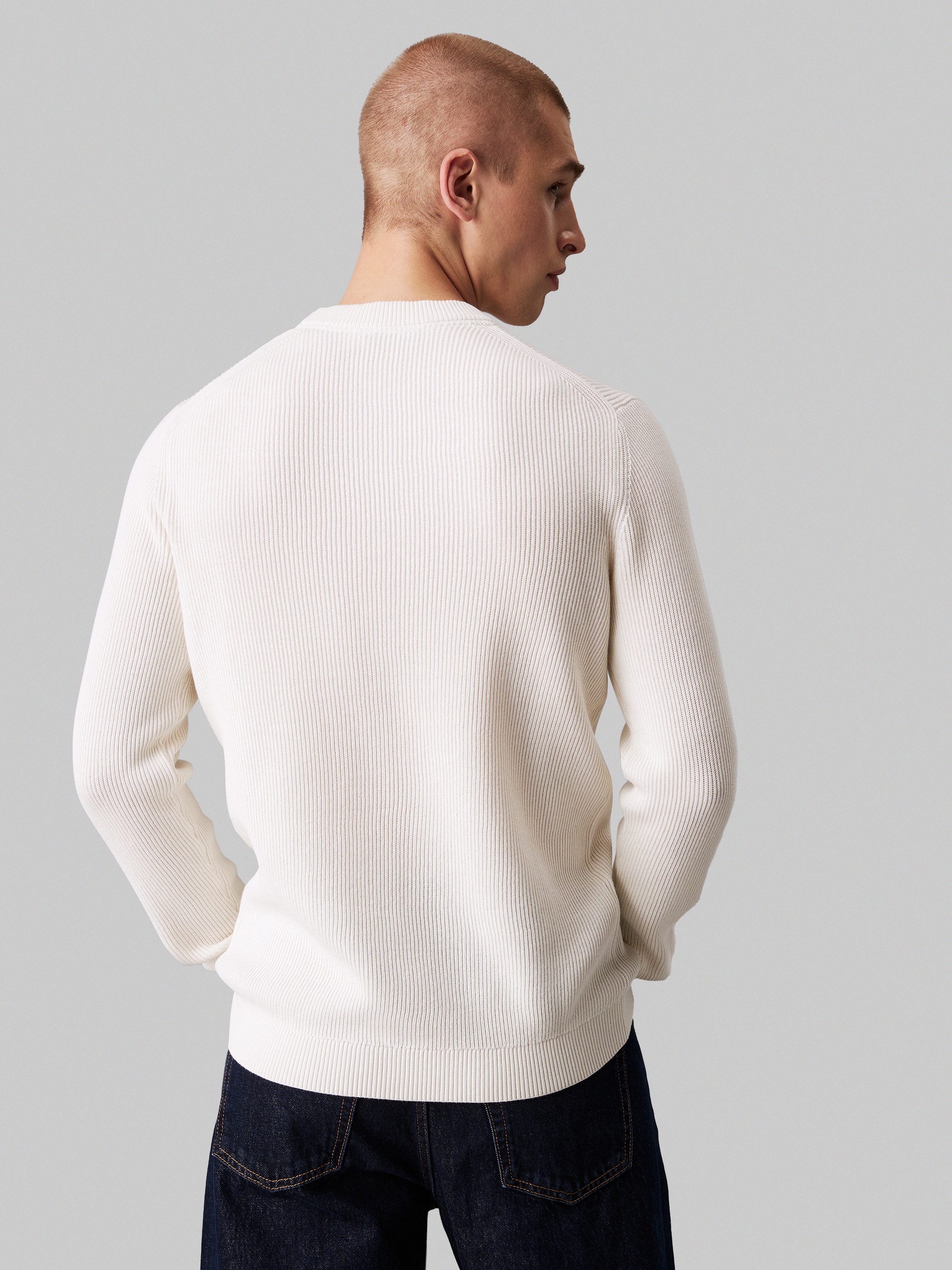 Calvin Klein Jeans Rundhalspullover »CK EMBRO BADGE SWEATER«