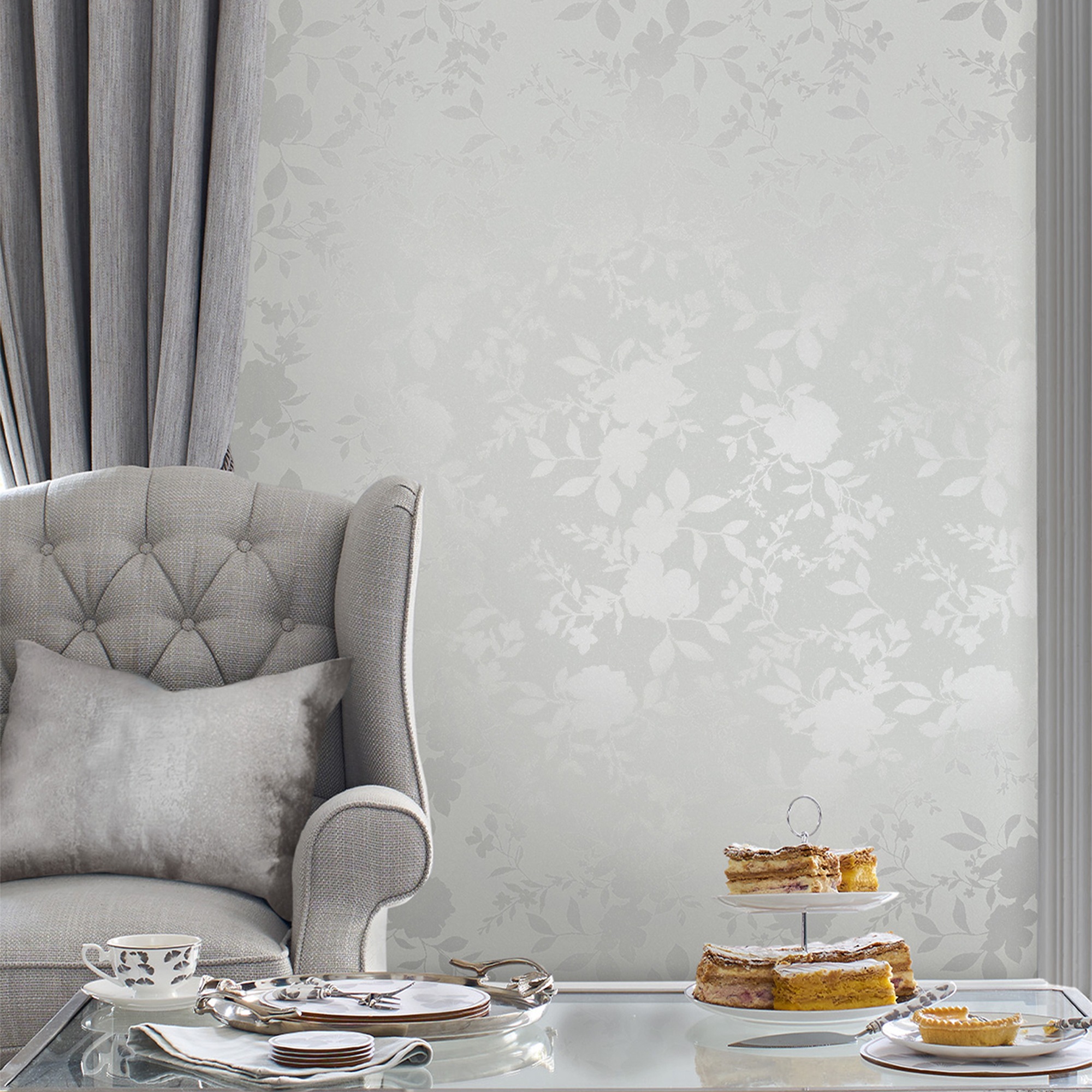 LAURA ASHLEY Vliestapete »Westbourne« floral texturiert 10mx52cm
