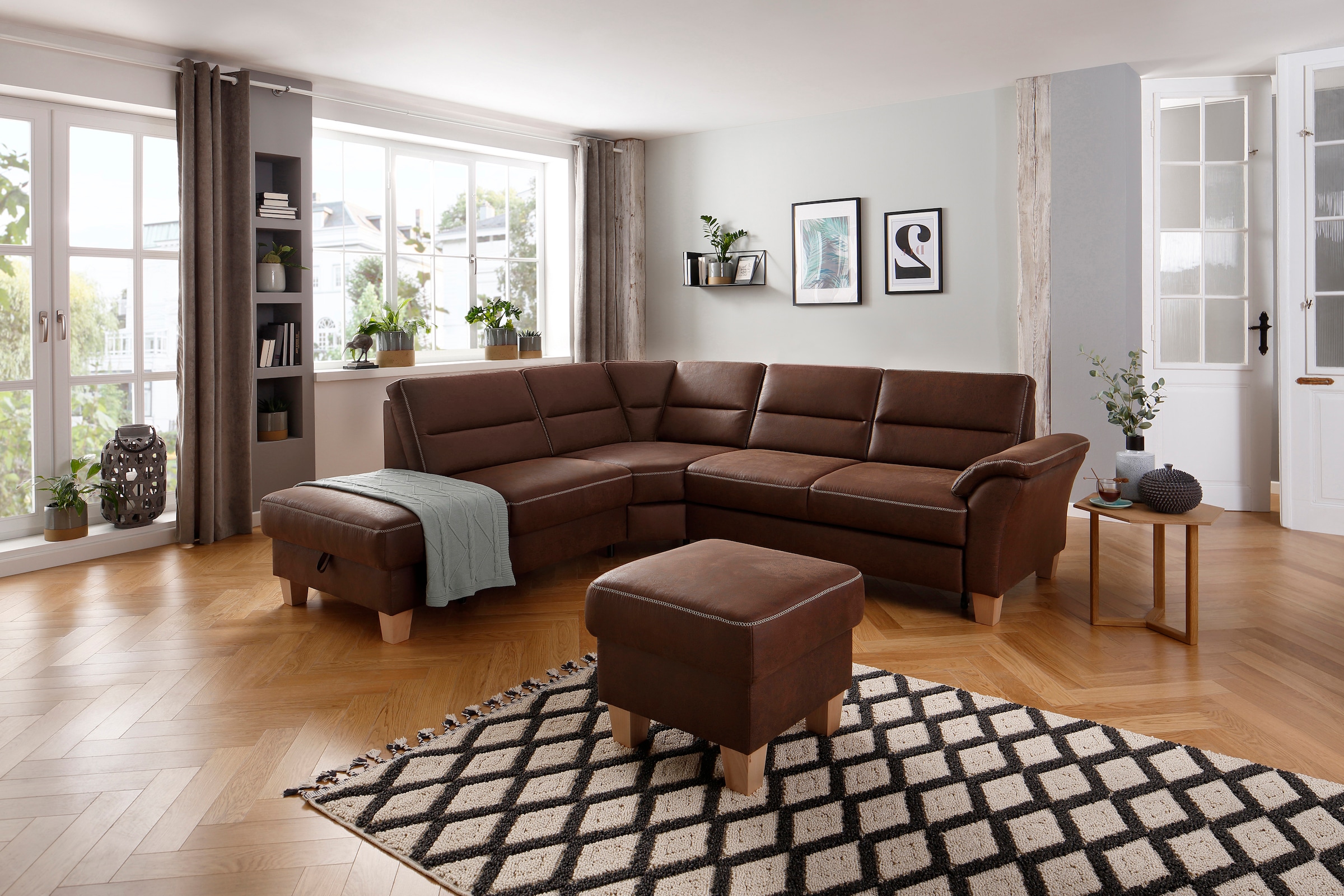 Home affaire Ecksofa »Soleo L-Form« komfortabel durch Trapezecke mit Relaxf günstig online kaufen