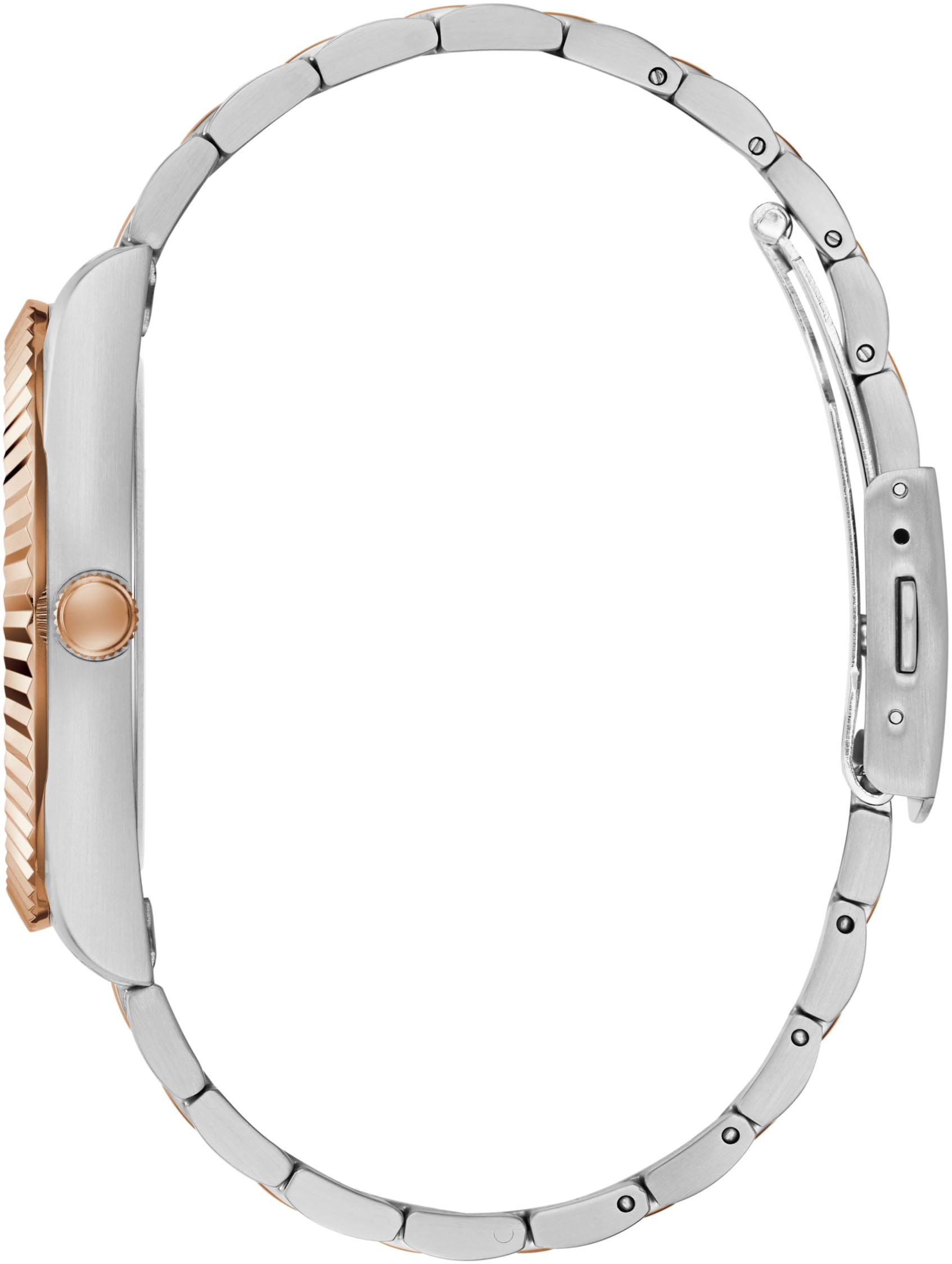 Guess Quarzuhr »CONNOISSEUR«, Armbanduhr, Herrenuhr, Datum, Wochentag, Edelstahlarmband