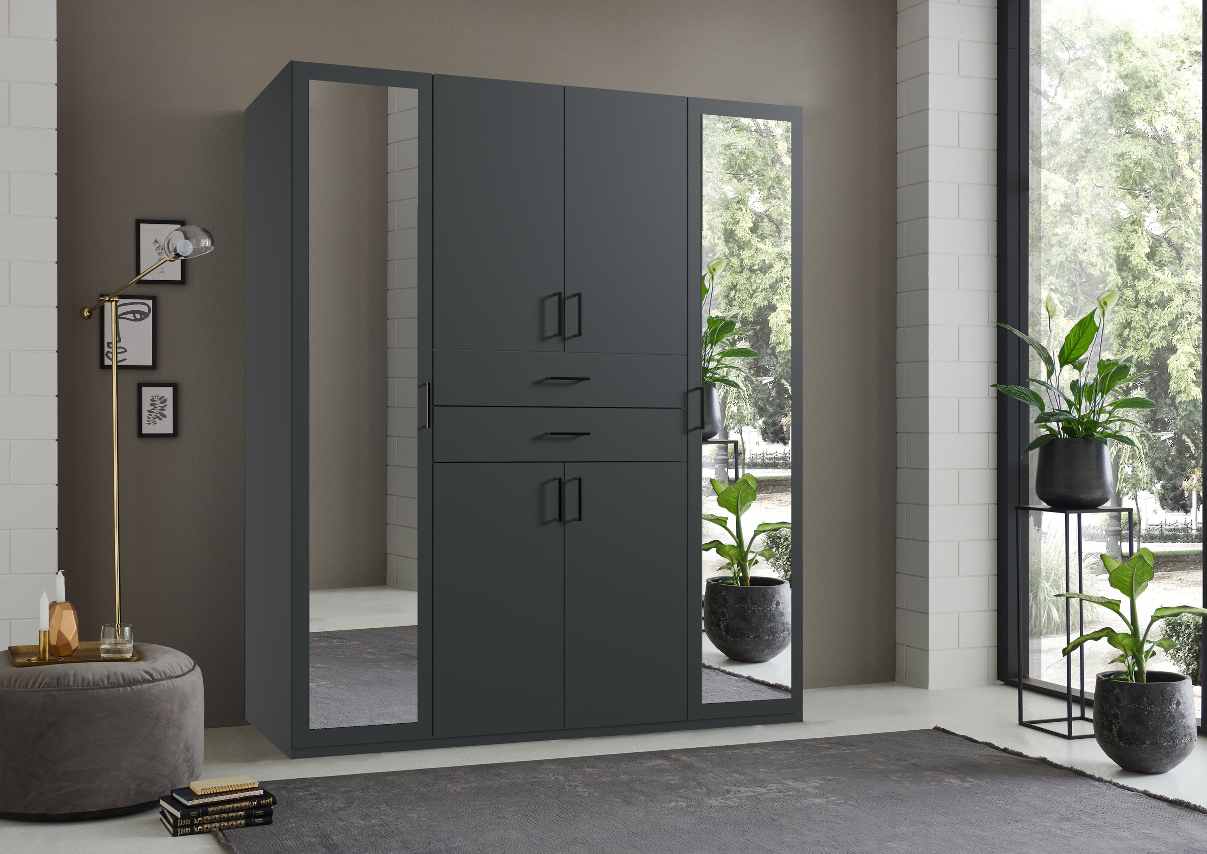 Wimex Kleiderschrank »Diver Drehtürenschrank mit Spiegel, 180, 225 o. 270cm günstig online kaufen