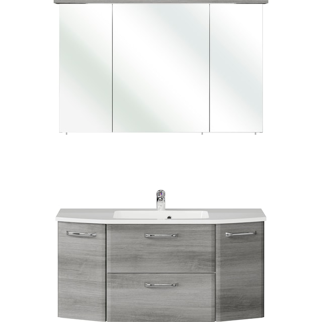 bestellen Badmöbel-Set (2 Spiegelschrank 328«, inkl. »Quickset St.), online LED-Beleuchtung, PELIPAL Waschtisch-Kombination