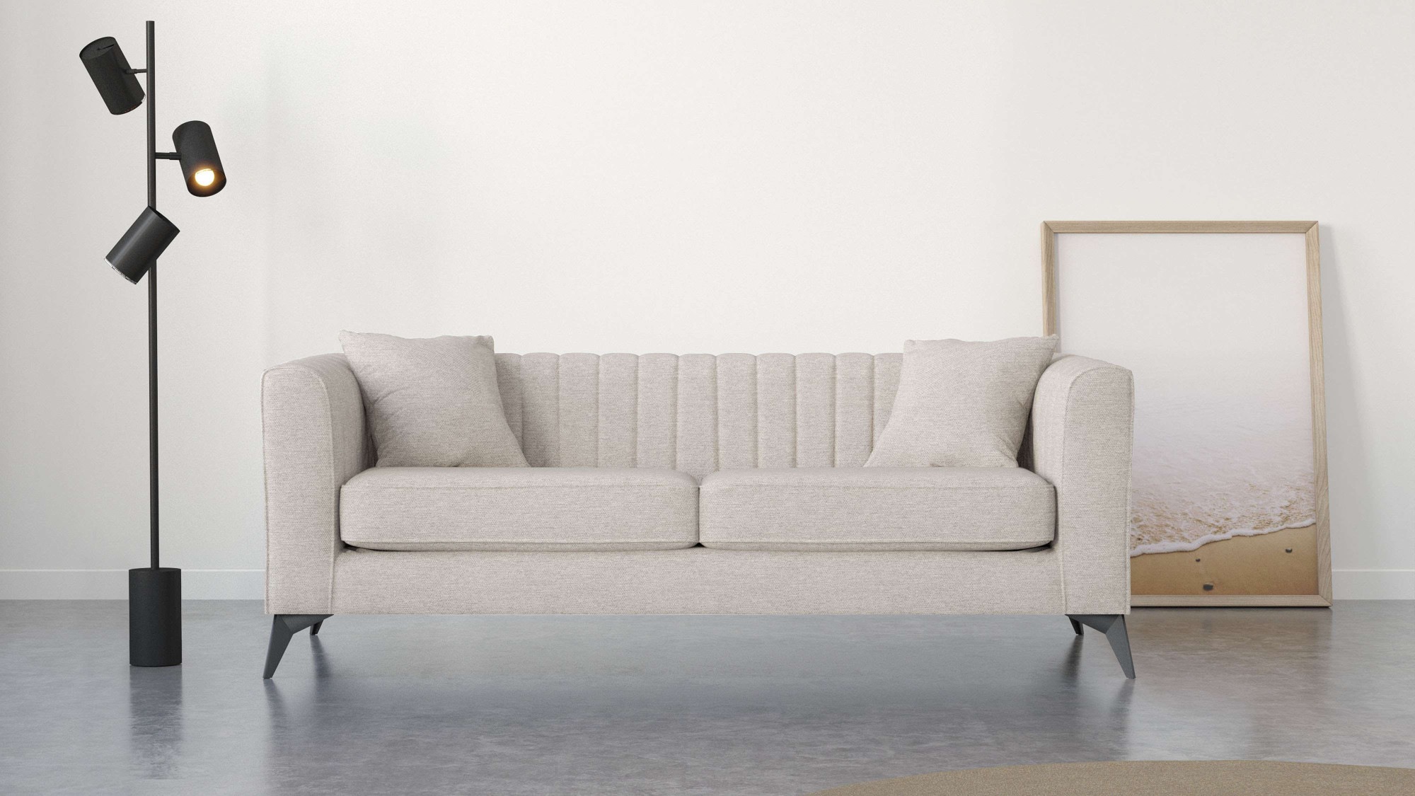 Places of Style 3-Sitzer »MATTHEW elegantes Designsofa, Maße B/T/H: 201/86/ günstig online kaufen