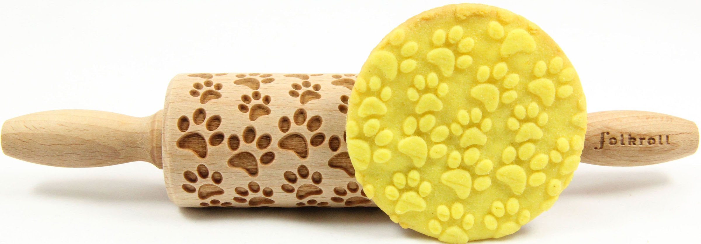 folkroll Teigroller »3D-Motiv-Teigrolle« Hundepfote