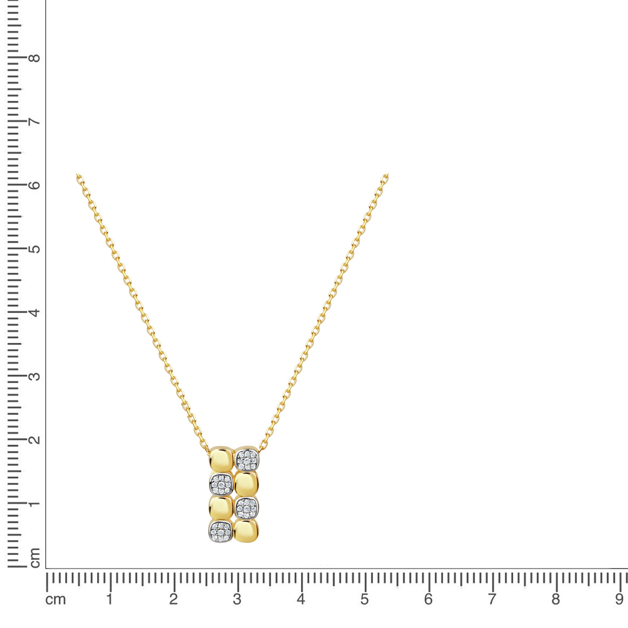 Vivance Kette mit Anhänger »925 Sterling Silber vergoldet und rhodiniert Zirkonia«