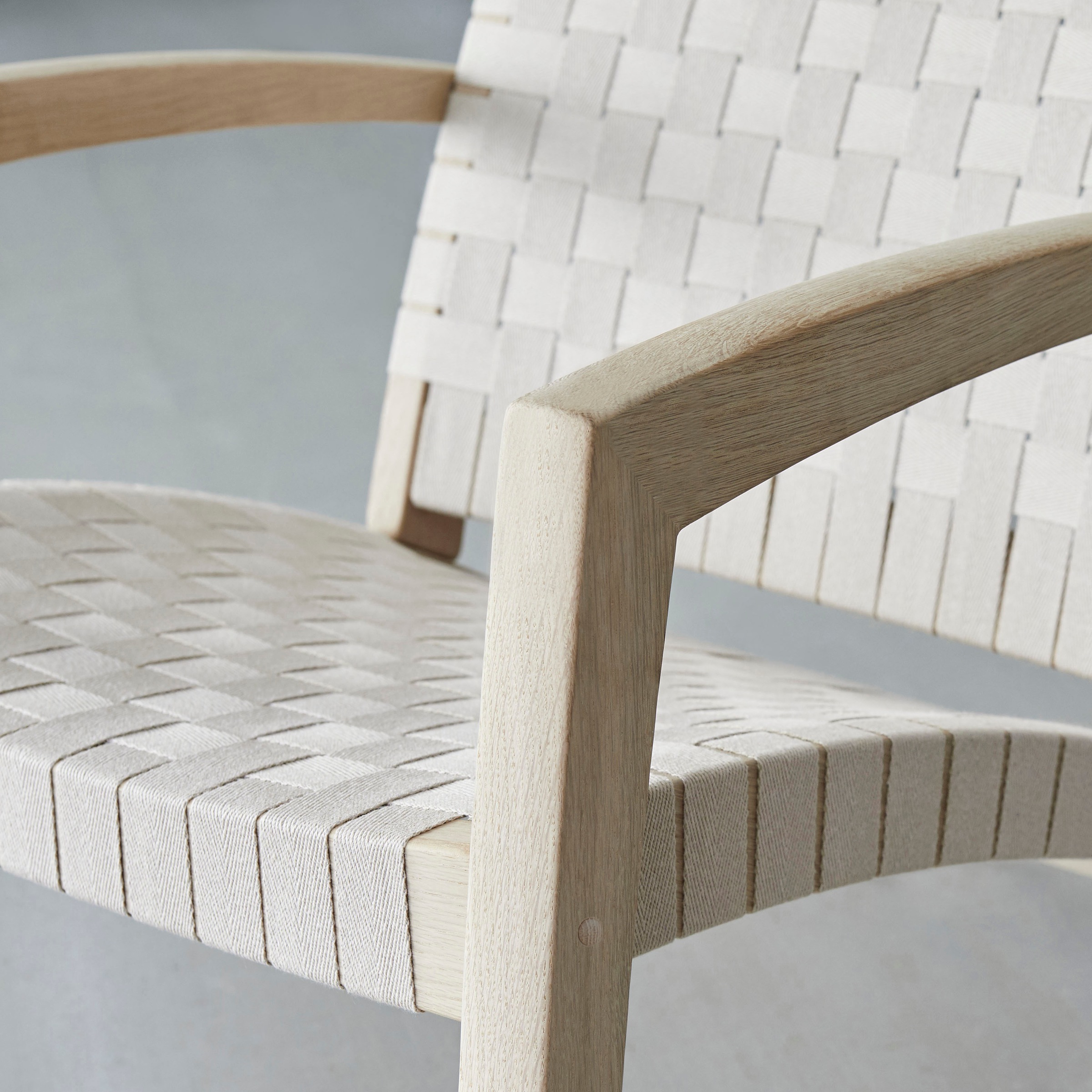 Hammel Furniture Loungesessel »Findahl by Hammel Luna«, aus massiver Eiche, Sitz und Rückenlehne aus geflochtenem Gurtband