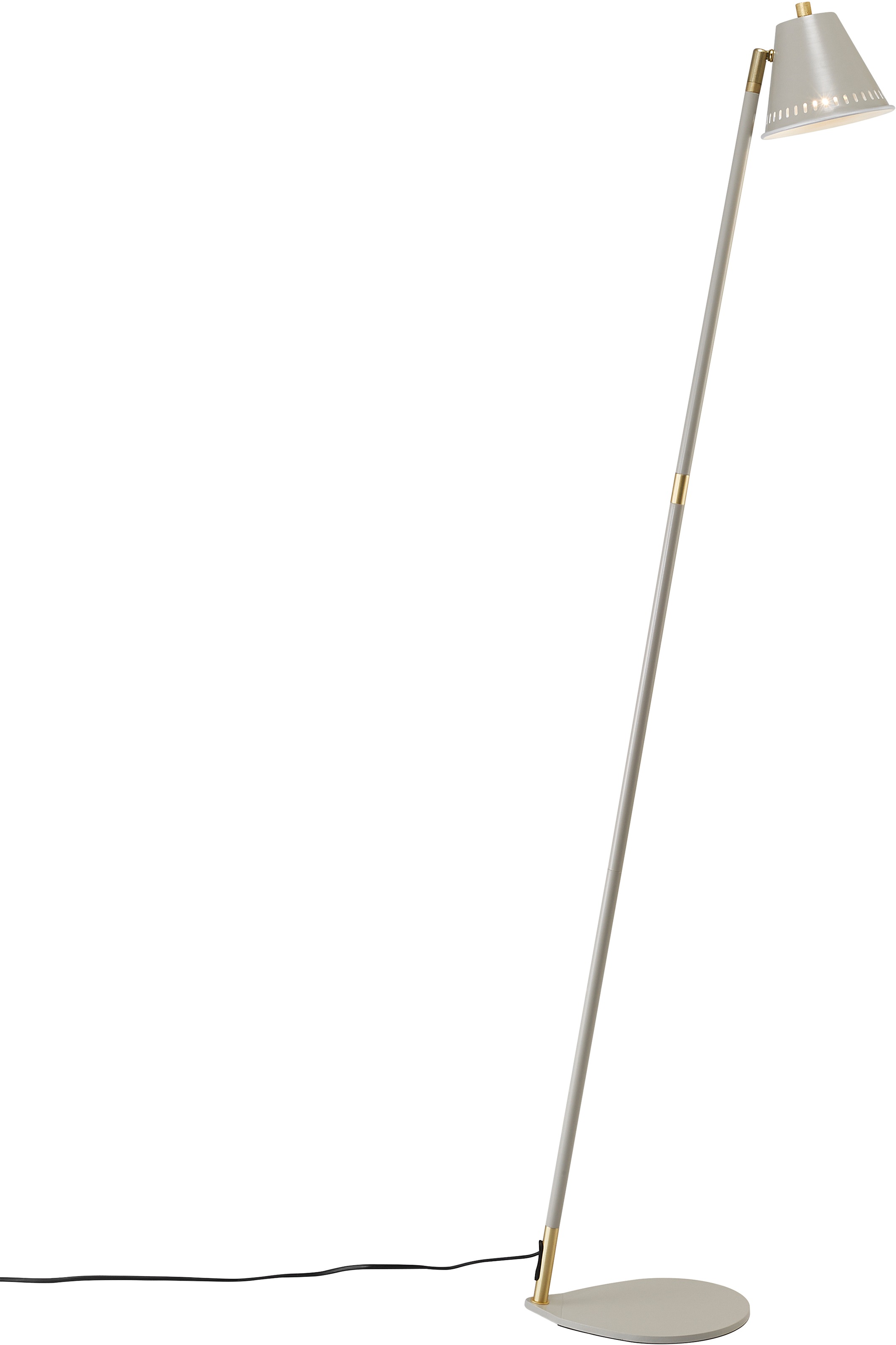 Nordlux Stehlampe »PINE«, 1 flammig-flammig, Retro Industrial Design, Messing Applikationen
