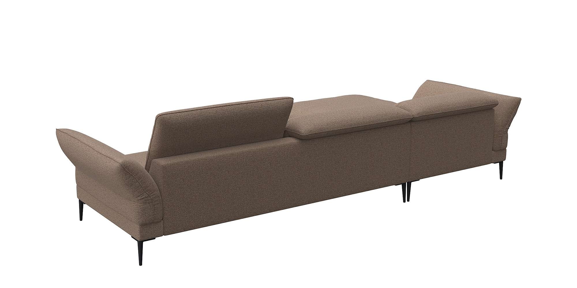 FLEXLUX Ecksofa »Salino, Funktionssofa mit Recamiere, Relaxsofa, Ecksofa«, Sofa mit Arm- und Kopfteil-Verstellungen, Kaltschaum & Stahl-Wellen