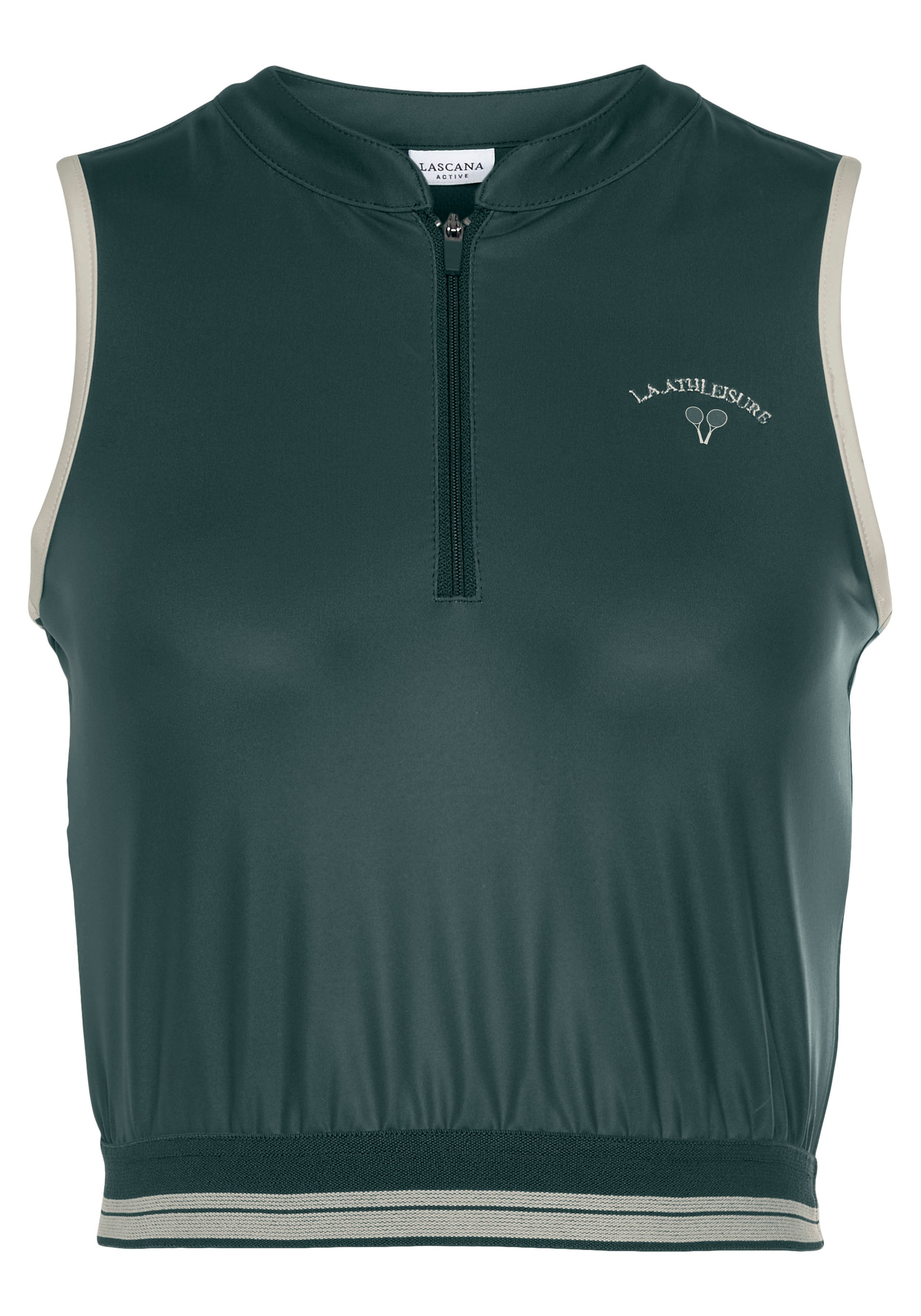 LASCANA ACTIVE Crop-Top »Tennis«, Sporttop mit Reißverschluss