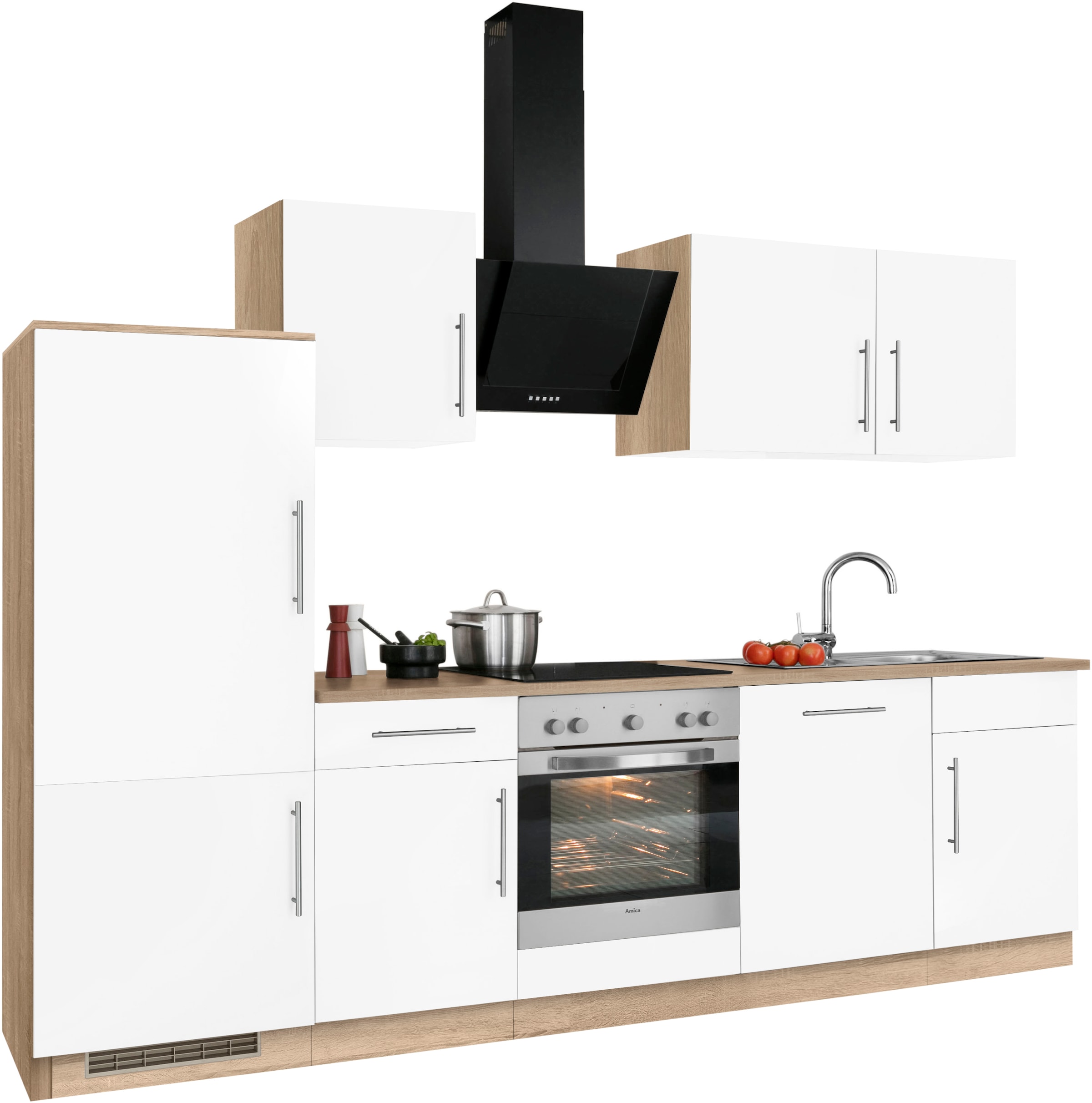 wiho Küchen Küchenzeile »Cali«, mit Breite auf 280 E-Geräten, cm kaufen Raten