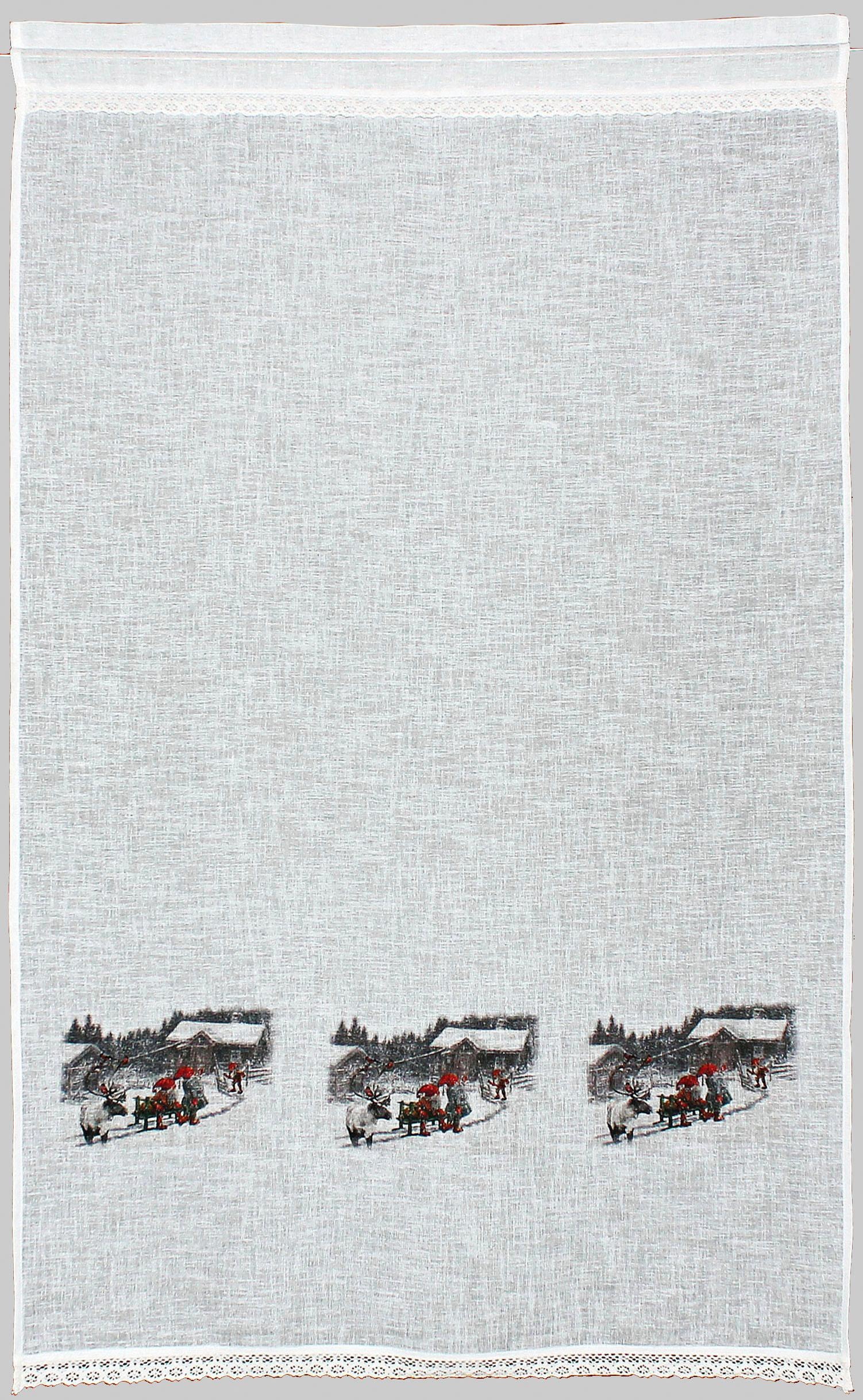 HOSSNER - ART OF HOME DECO Gardine »Wintermärchen« Stangendurchzug 1 Stk. t günstig online kaufen