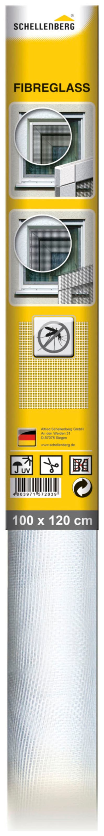 SCHELLENBERG Fliegengitter-Gewebe und online x 100 cm, für 120 Fenster Rolle 57203 kaufen Fiberglas«, Insektenschutz »aus Tür