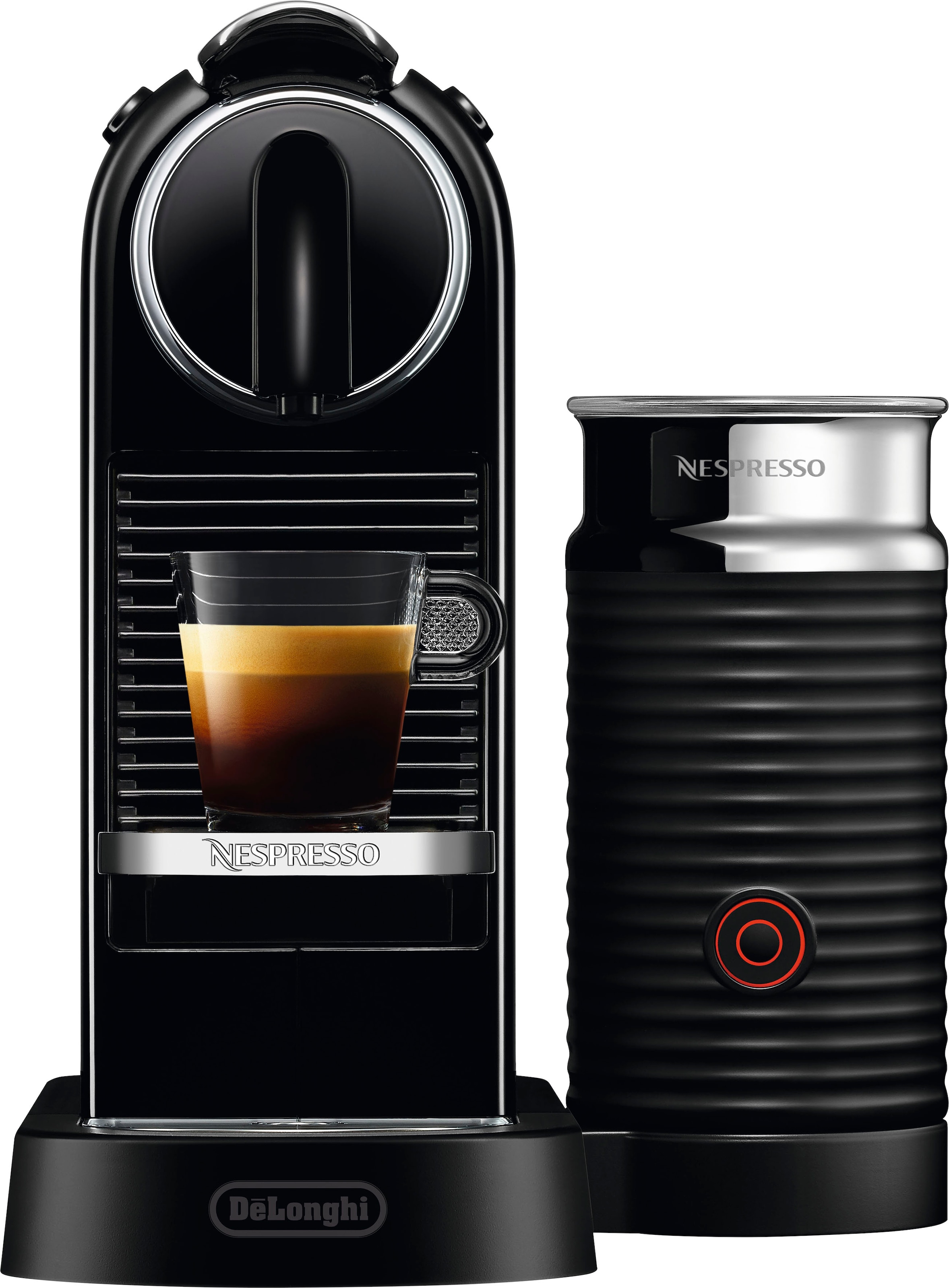 Nespresso Kapselmaschine »CITIZ EN 267.BAE von DeLonghi, Schwarz«, inkl. Aeroccino Milchaufschäumer, Willkommenspaket mit 7 Kapseln