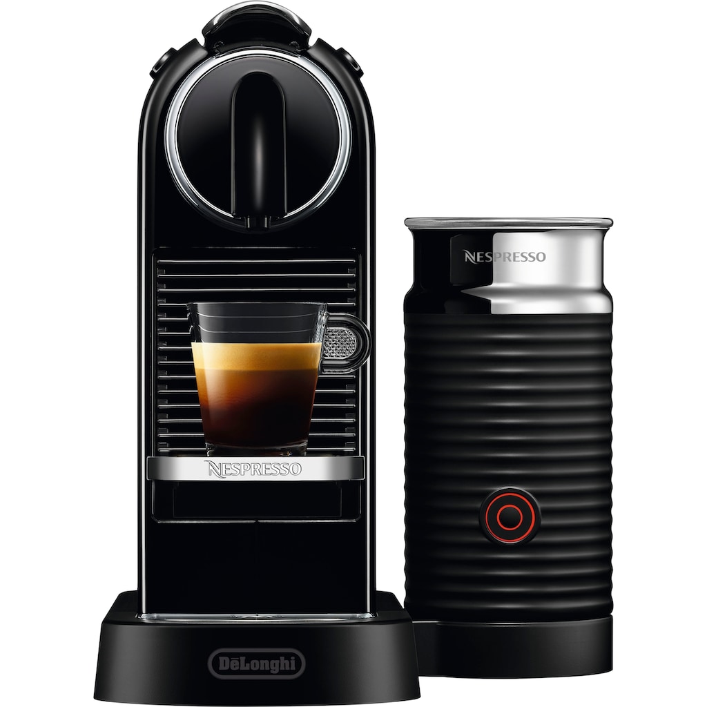 Nespresso Kapselmaschine »CITIZ EN 267.BAE von DeLonghi, Schwarz«, inkl. Aeroccino Milchaufschäumer, Willkommenspaket mit 7 Kapseln