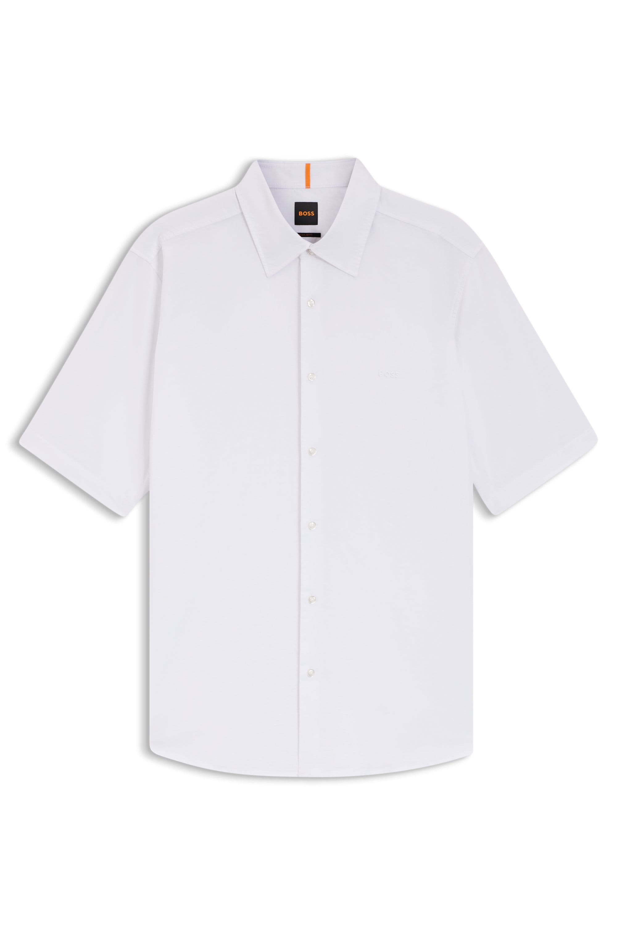 BOSS ORANGE Kurzarmhemd »Rash« mit tonigem Logo