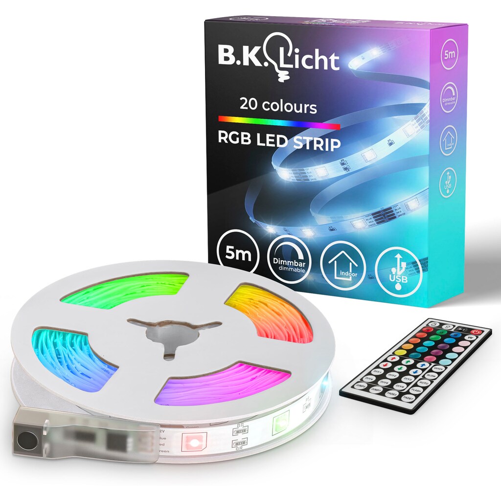 B.K.Licht LED-Streifen »USB LED Strip«, 150 St.-flammig