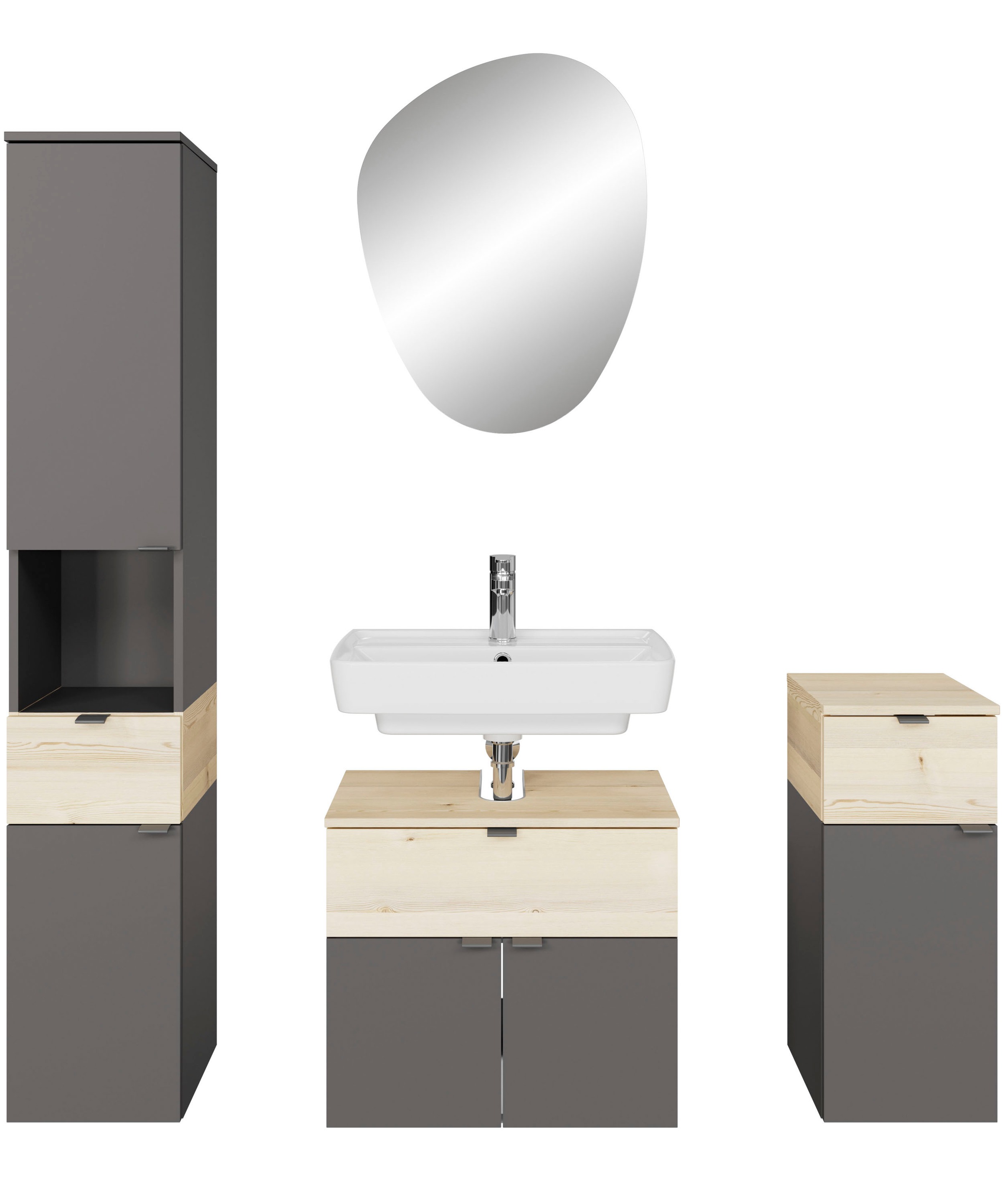 Saphir Badmöbel-Set »Quickset 394«, (Komplett-Set, 4 St.) günstig online kaufen