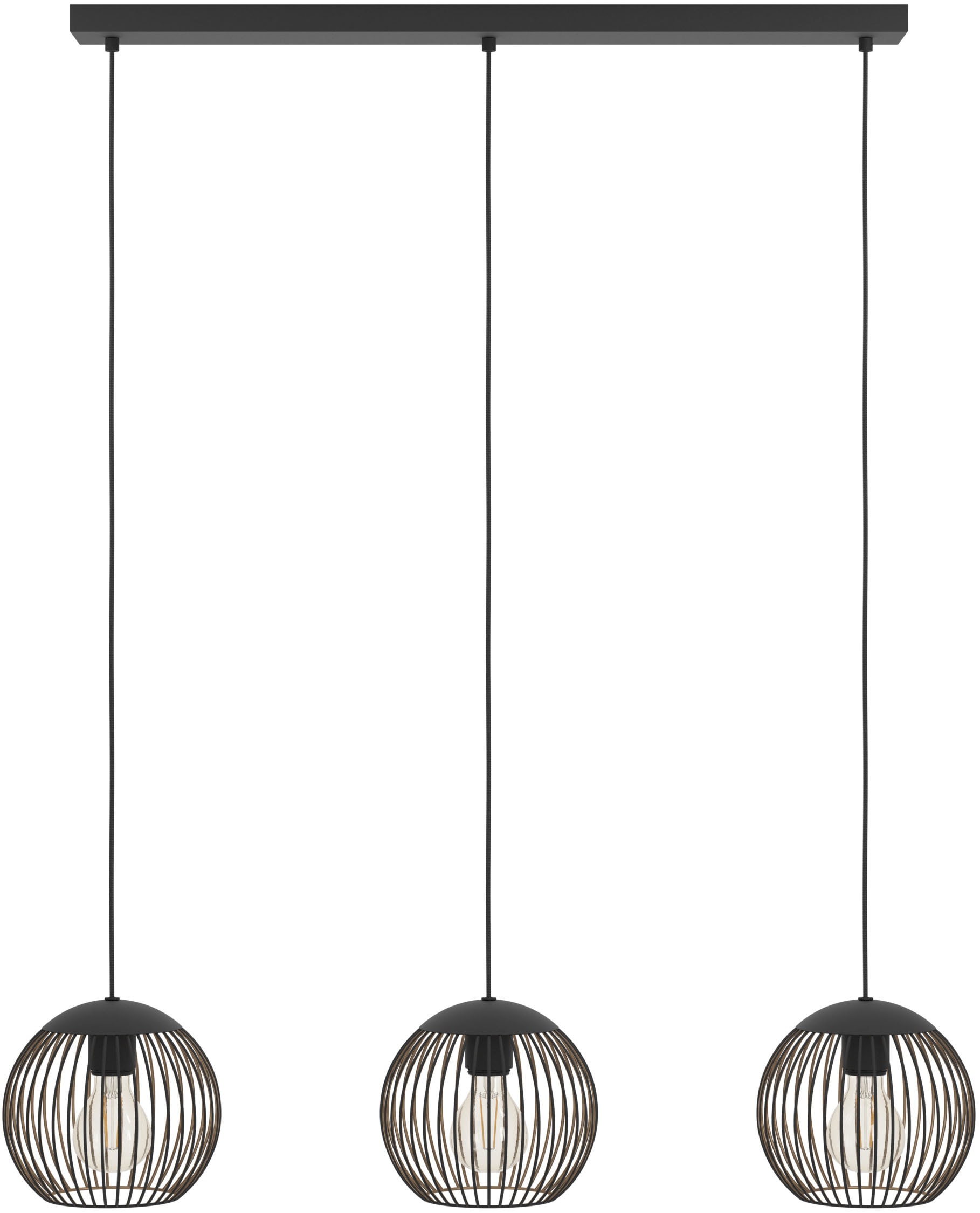 EGLO Hängeleuchte »ALMANZORA Pendellampe - Stahl - E27 - 3X60W - IP20« E27 günstig online kaufen