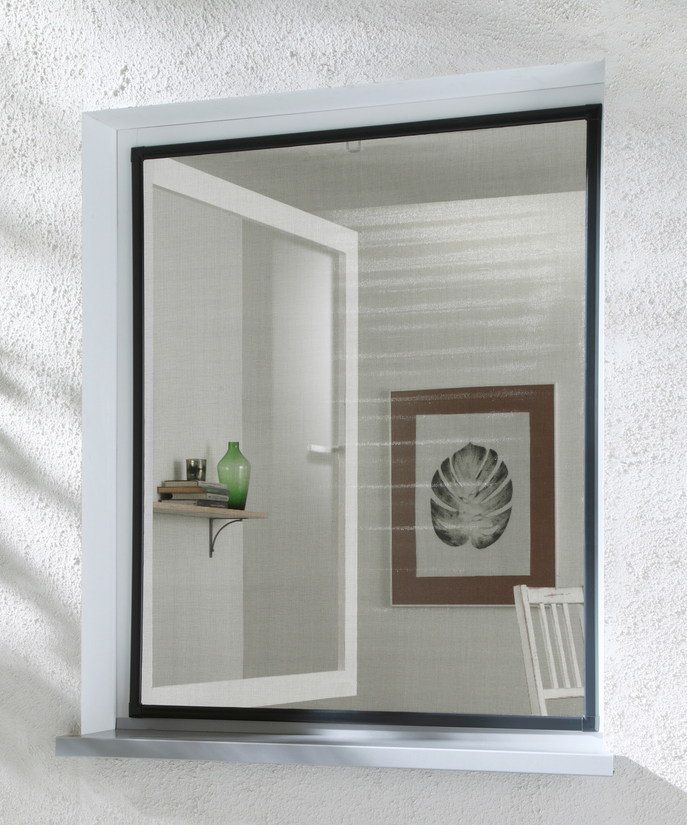 hecht international Insektenschutz-Fensterrahmen »Basic« BxH: 120x140 cm, kürzbar