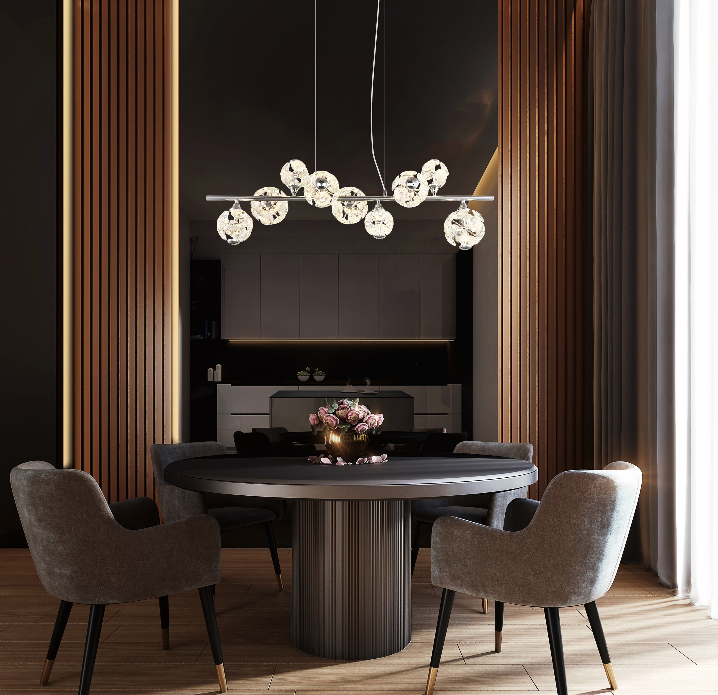 GLOBO LIGHTING Hängeleuchte »VIRINA« LED-Modul 1 Stk. Warmweiß Hängelampe Esszimmer-Leuchte Esstischleuchte Wohnzimmer