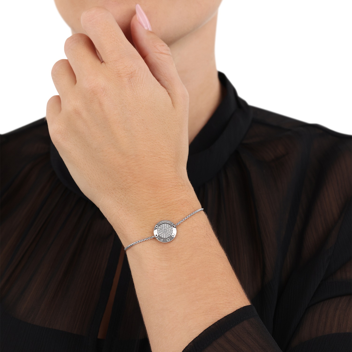 JOOP! Armband »Kreis, 2039693«, mit Zirkonia (synth.)