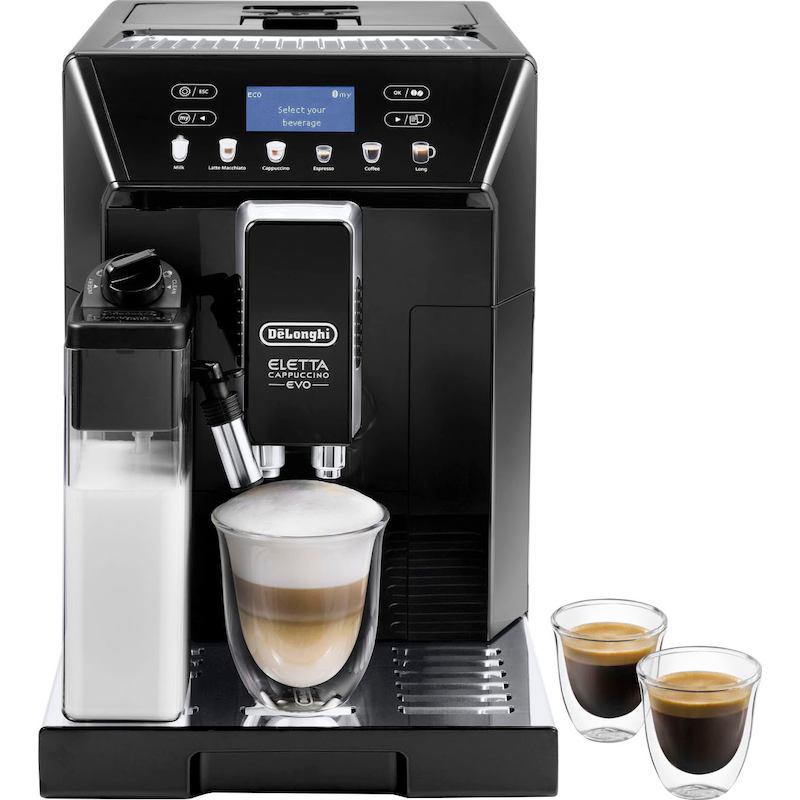 DE'LONGHI Kaffeevollautomat »Eletta Evo ECAM46.860.B - Espresso, (Long) Coffee, Cappuccino, Latte« Integrierte Mahltechnologie für Kaffeebohnen,...
