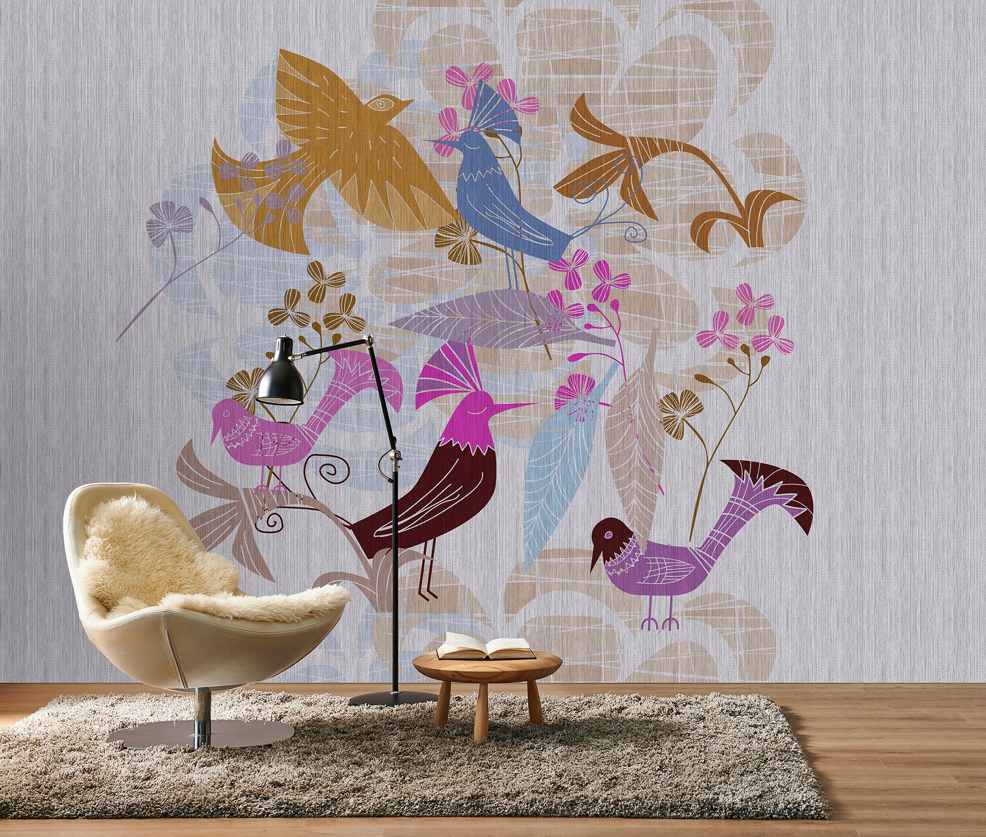 living walls Fototapete »Walls by Patel Birdland«, Vlies, Wand