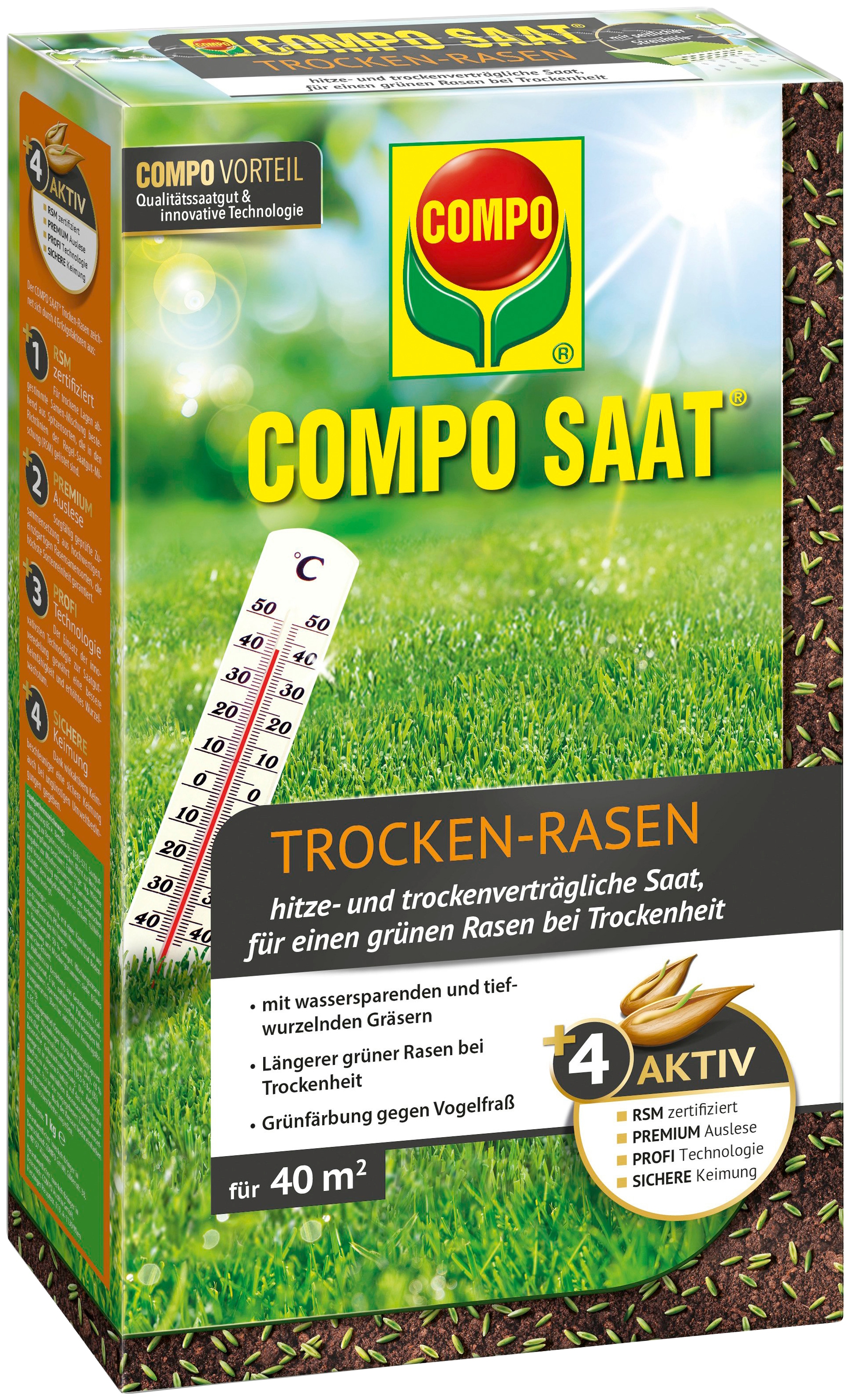 Compo Rasensamen »COMPO SAAT®«, Trocken-Rasen, 1 kg, für 40 m²