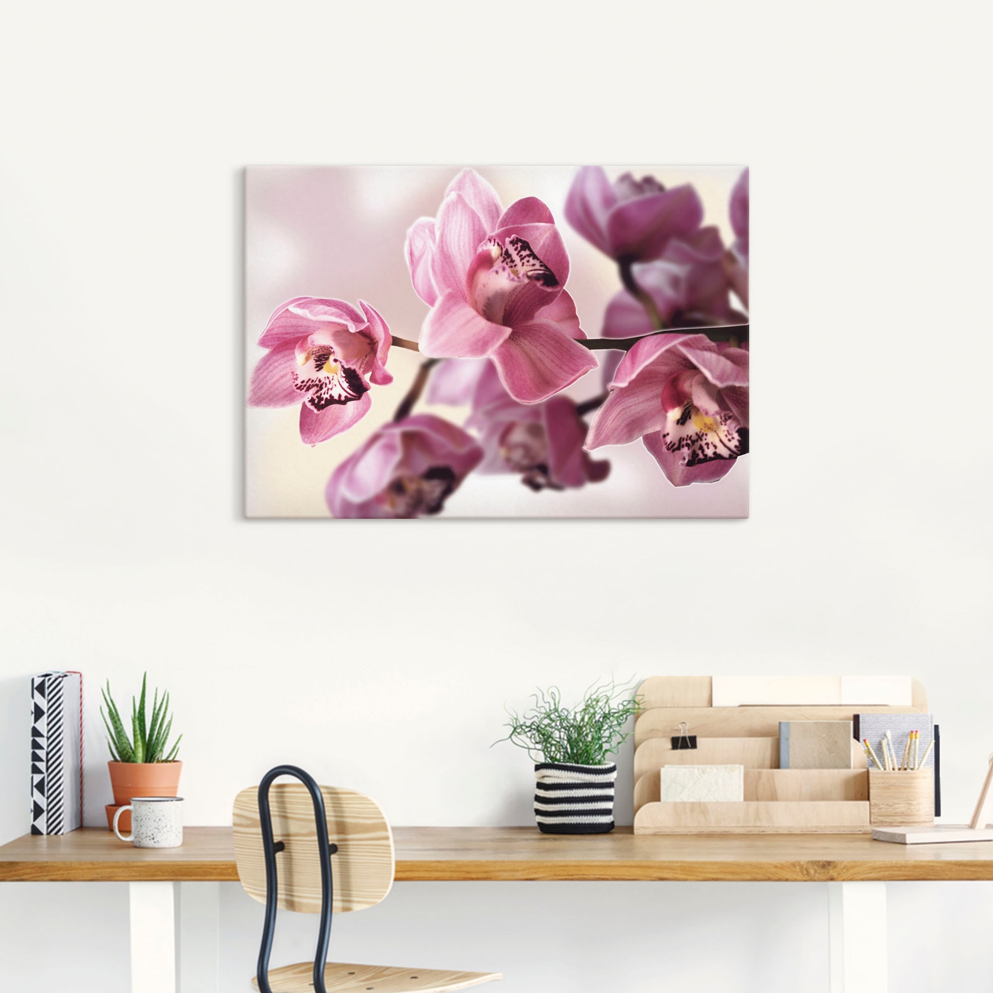 Artland Wandbild »Rosa Orchidee«, Blumenbilder, (1 St.), als Alubild, Outdoorbild, Leinwandbild, Poster, Wandaufkleber