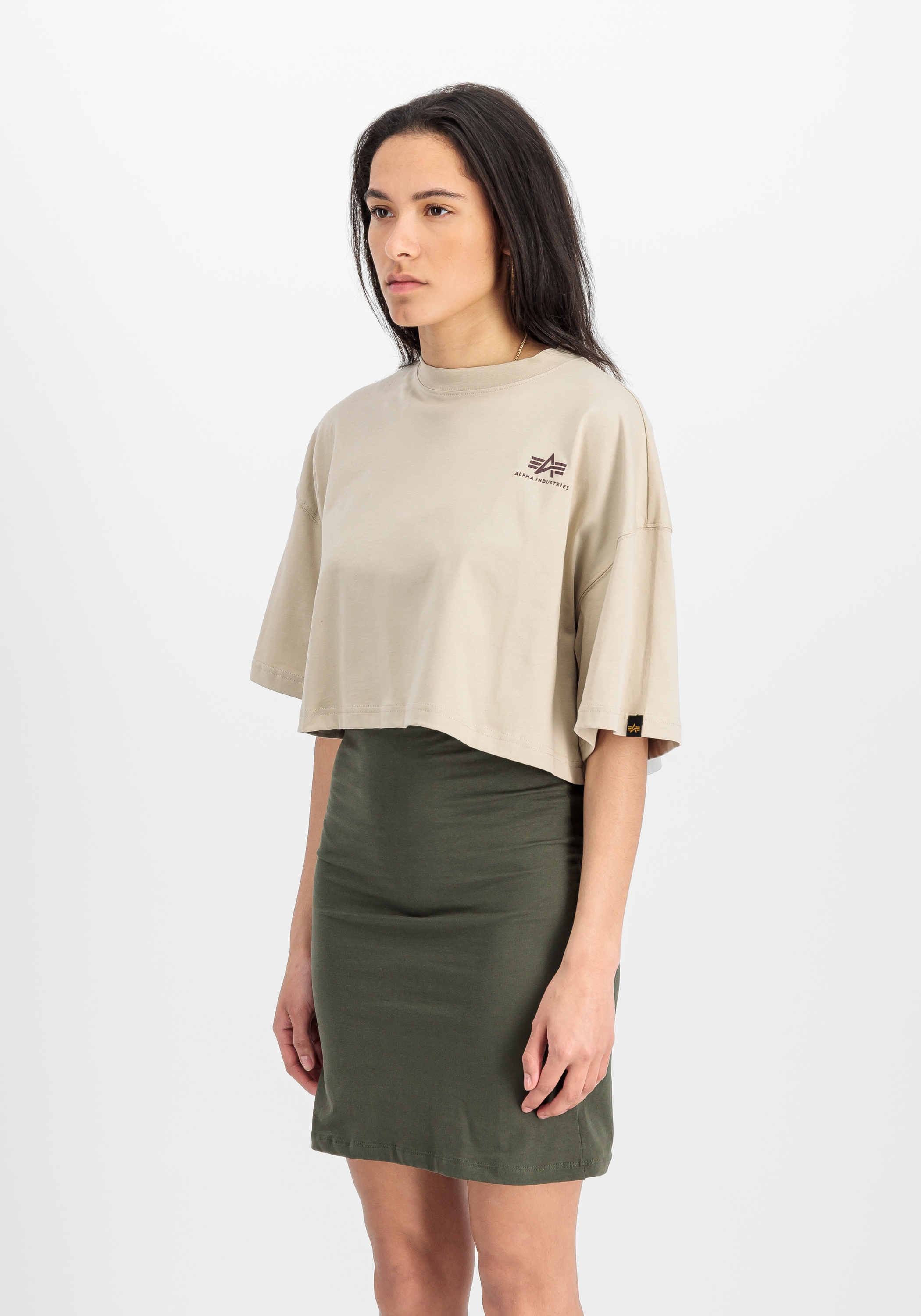 Alpha Industries T-Shirt »Basic T-Shirt SL Cropped PP W«