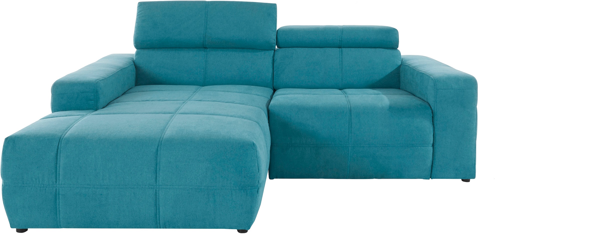 DOMO collection Ecksofa »Brandon kleine Ausführung B/T/H: 214/100/80 cm«, Mit Kopfteilverstellung, auch in Leder und Cord, L-Form