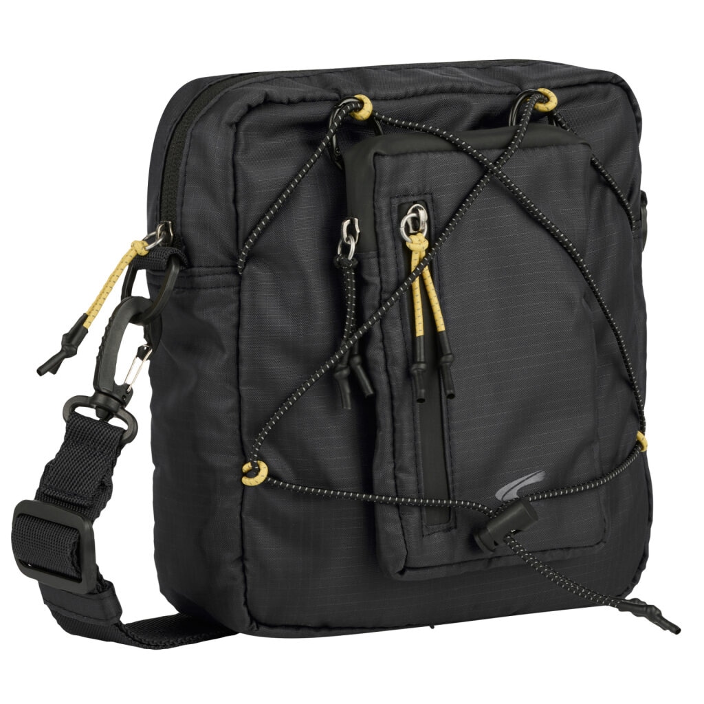 camel active Umhängetasche »Shores« Ultraleicht mit sportiver Schnürung abnehmbare Pouch & Reflektdetails
