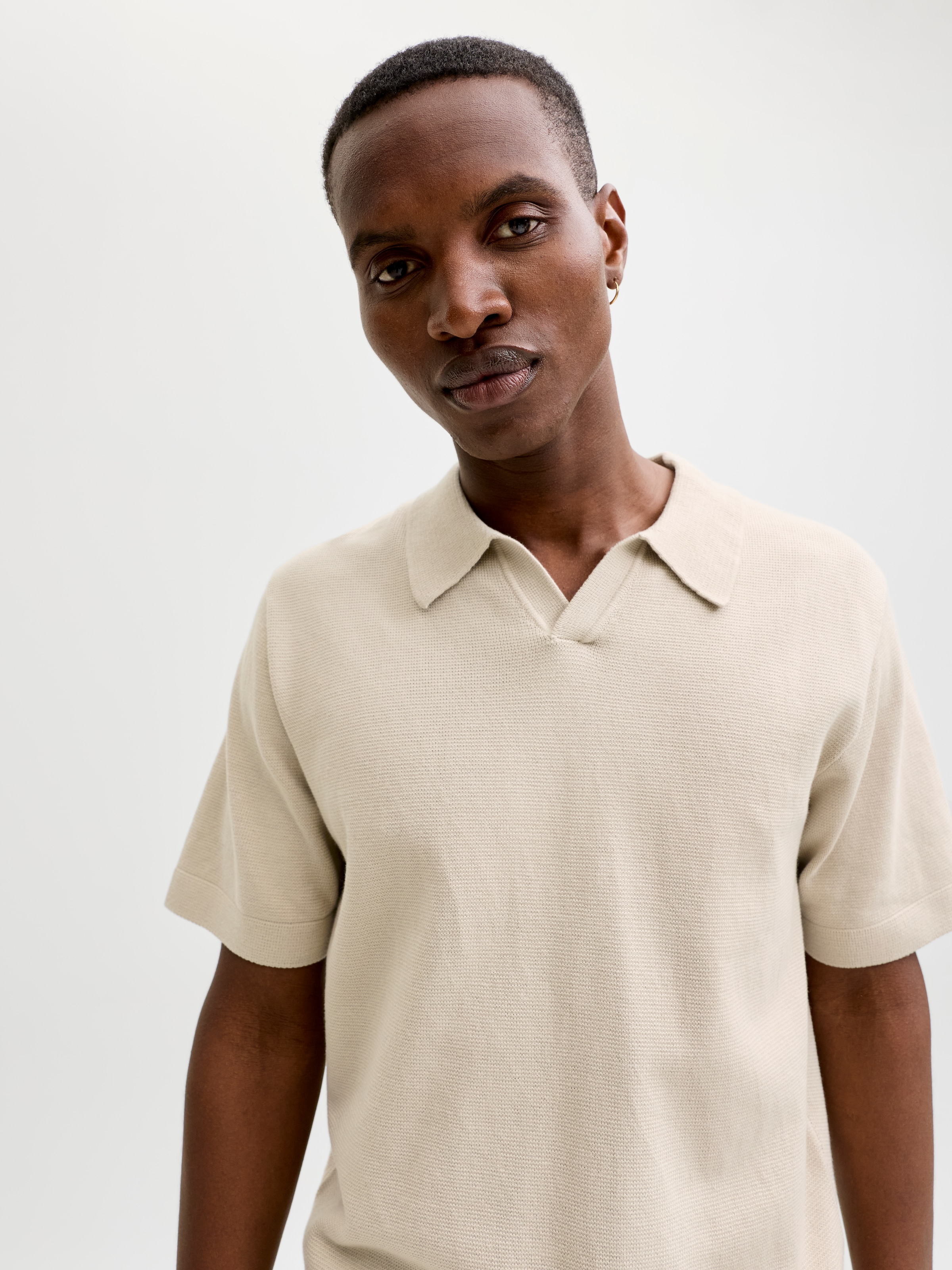 Jack & Jones Polokragenpullover »JPRBLAMILANO SPRING SPLIT NECK SS SN« Baumwollmischung, regular fit