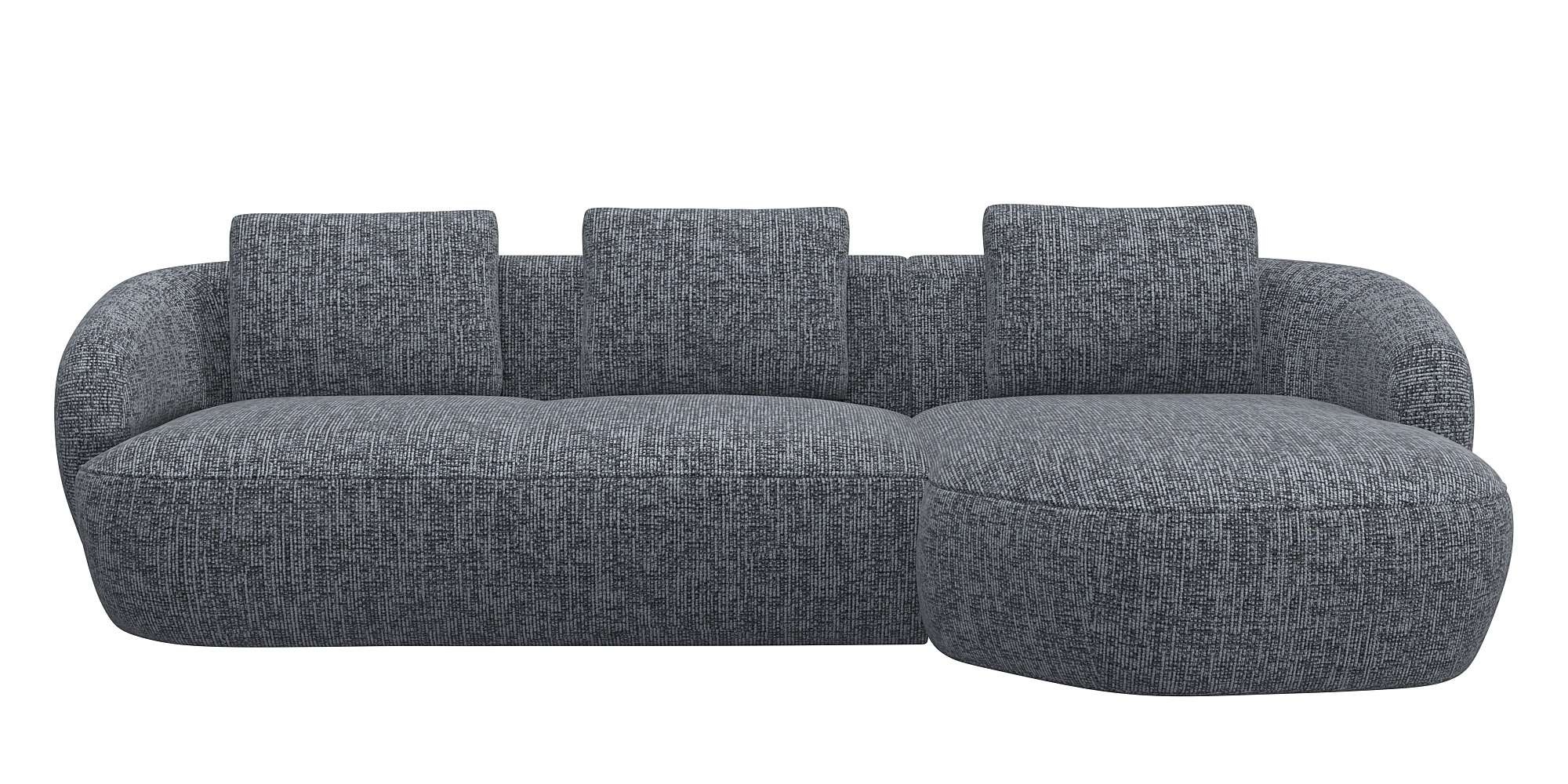 FLEXLUX Wohnlandschaft »Torino, rund, L-Form, Sofa-Ecke mit Recamiere, Long günstig online kaufen