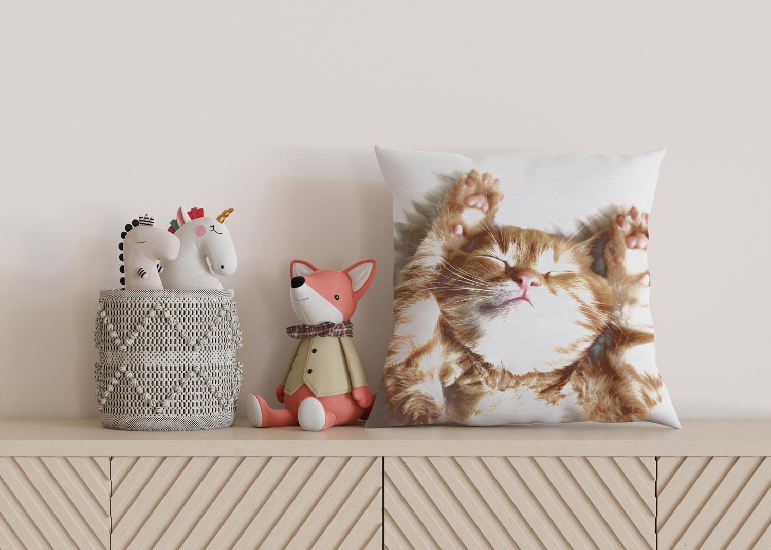 queence Dekokissen »Katzenbaby«, Kissenhülle mit HD Premium Druck, geruchsneutral, 40x40cm