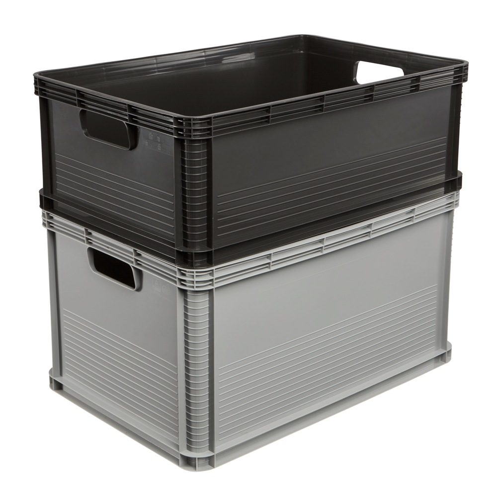 keeeper Transportbehälter »Transportbox robert, 3er Set, 45 L, 60 x 40 x 22 cm« 40 cm breit 22 cm hoch 60 cm lang Set, 3 Stk. tlg. säure- und laugenbeständig, 60 kg Tragkraft