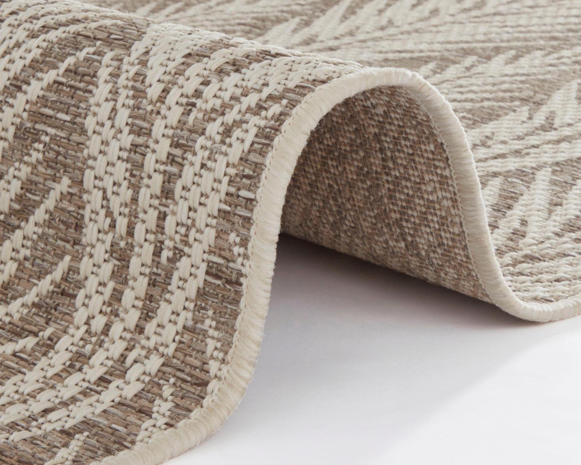 NORTHRUGS Teppich »Pella«, rechteckig, 4 mm Höhe, In-und Outdoor geeignet, Strapazierfähig und pflegeleicht, Flachgewebe