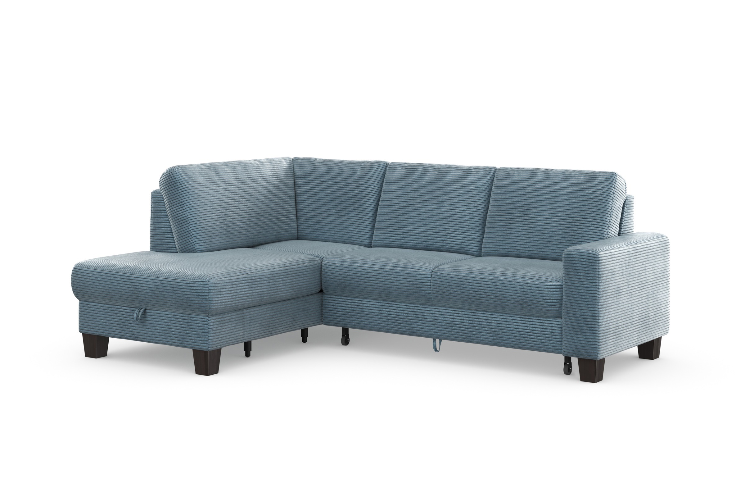Home affaire Ecksofa »Summer L-Form«, mit Ottomane, mit oder ohne Bettfunktion und Bettkasten, Cord-Bezug