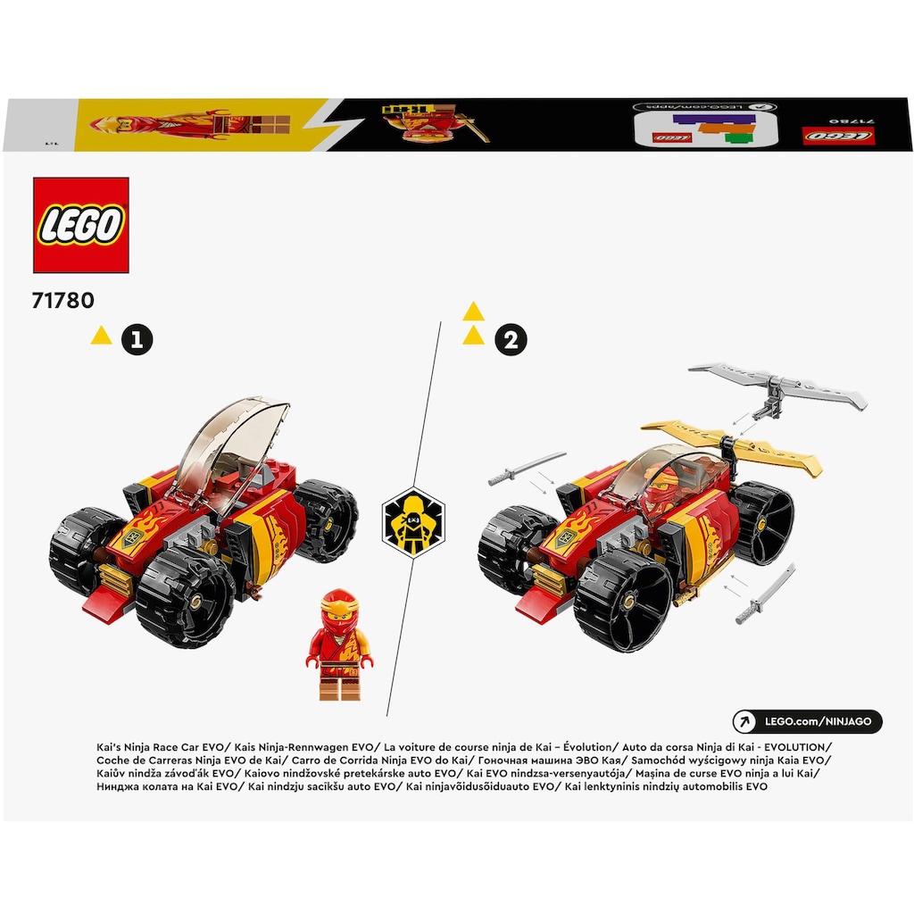 LEGO® Konstruktionsspielsteine »Kais Ninja-Rennwagen EVO (71780), LEGO® NINJAGO«, (94 St.)