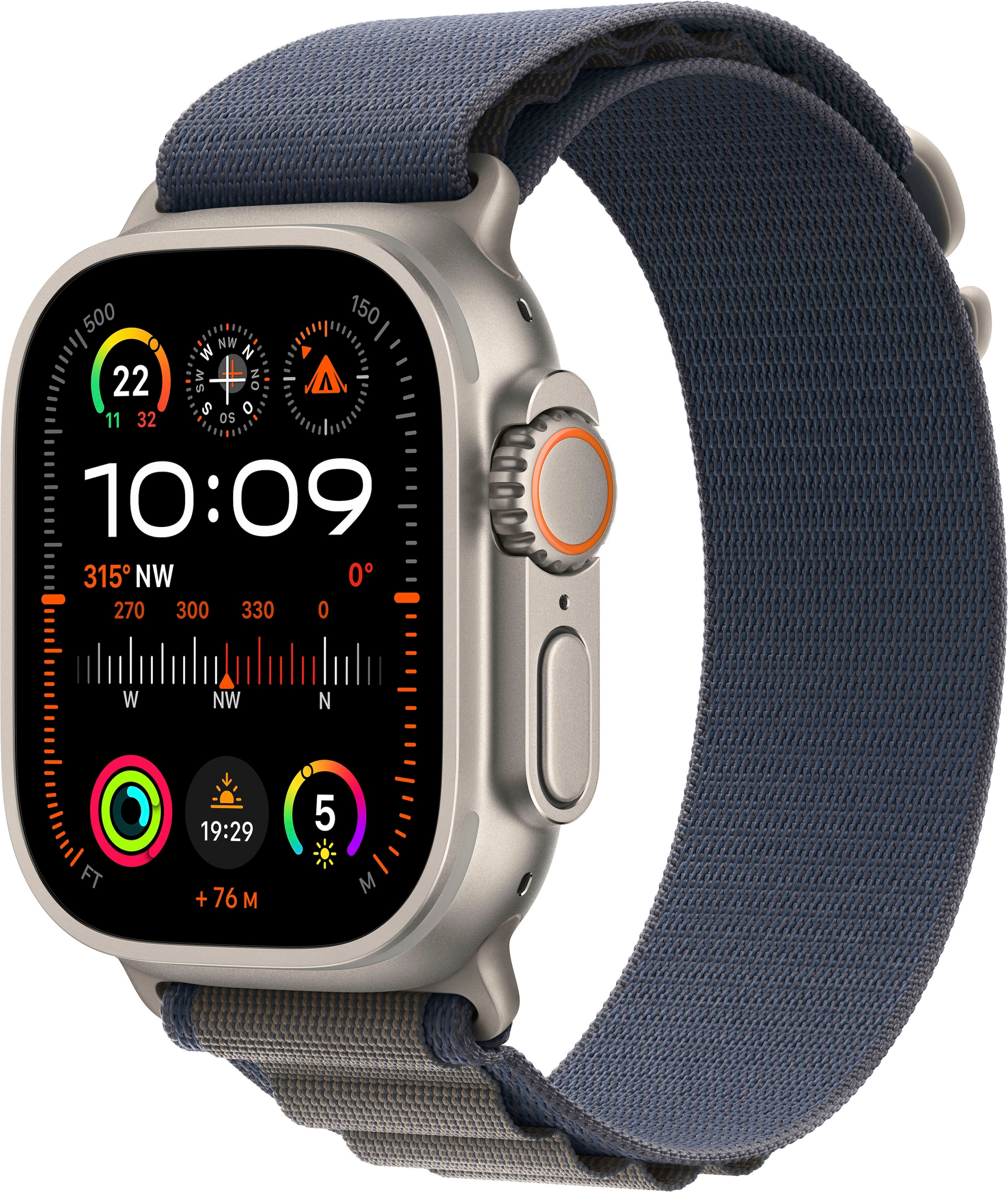 Apple Smartwatch »Watch Ultra 2 GPS 49 mm + Cellular Titanium Medium«, (Watch  OS 10 Alpine Loop) im Online-Shop kaufen