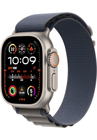 Smartwatch »Watch Ultra 2 GPS 49 mm + Cellular Titanium L«, (Watch OS 10 Alpine Loop)