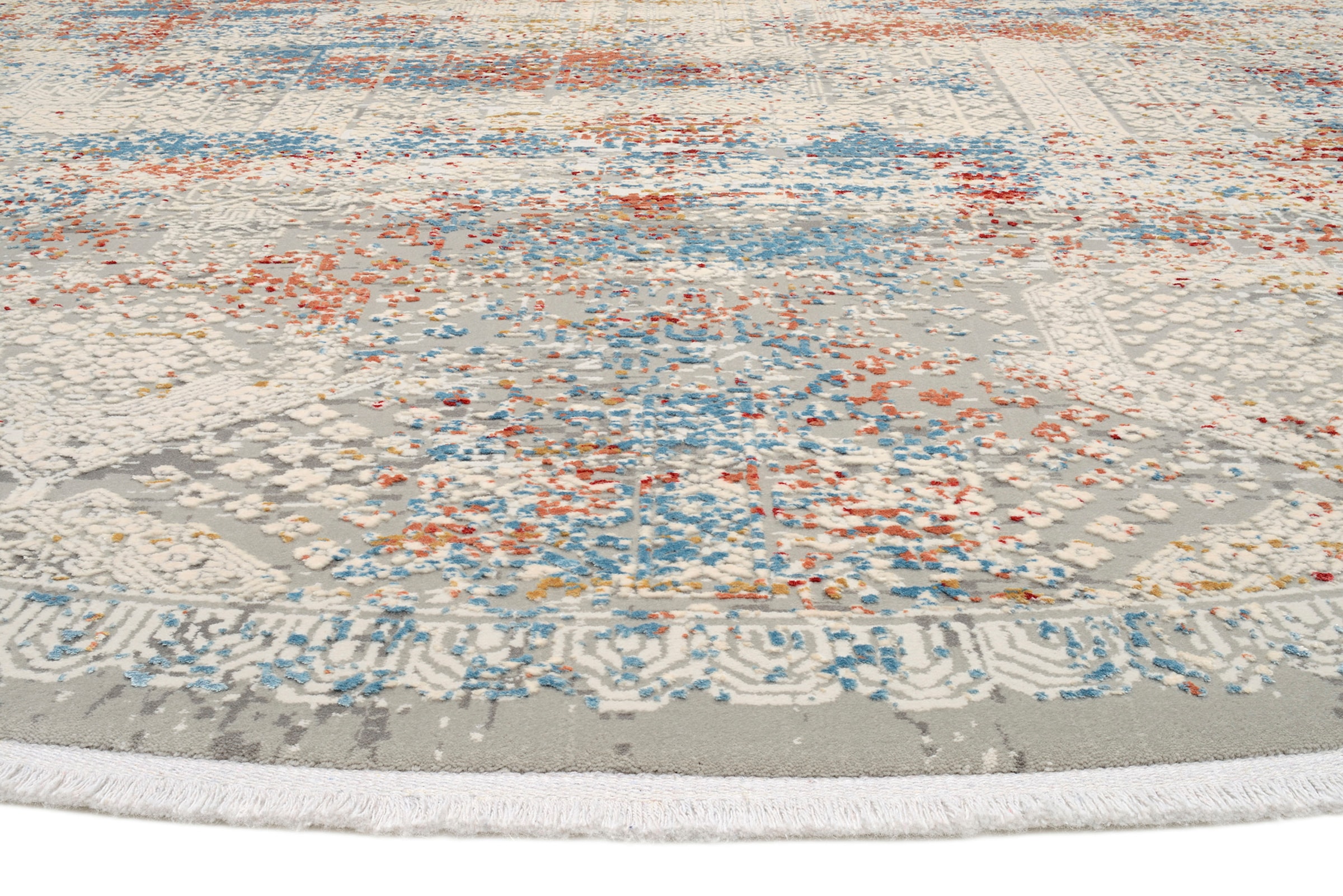 Musterring Teppich »APOLLO«, rund, 8 mm Höhe, exclusive MUSTERRING DELUXE COLLECTION hochwertig gekettelt Fransen