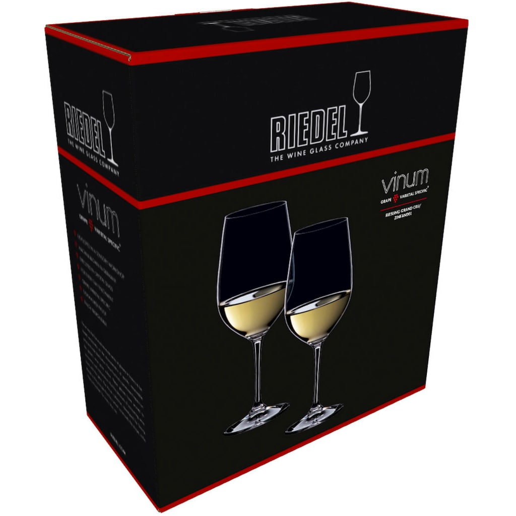 RIEDEL THE WINE GLASS COMPANY Weißweinglas »Vinum«, (Set, 2 tlg., RIESLING/ZINFANDEL GRAND CRU), Made in Germany, 404 ml, 2-teilig