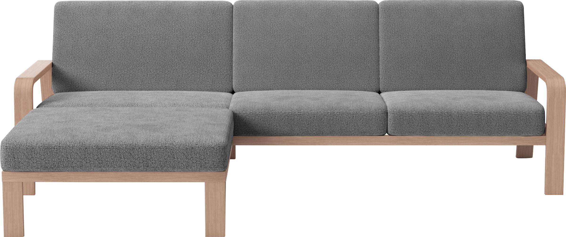 sit&more Ecksofa "Kolding L-Form", Armlehnen aus Buchenholz in natur, versc günstig online kaufen