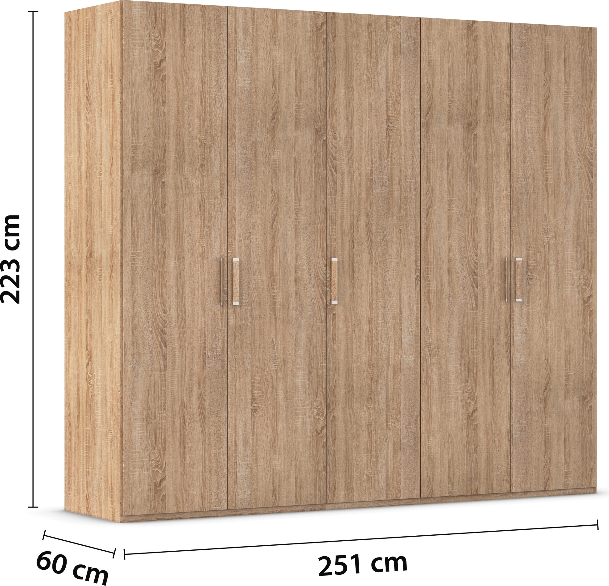 rauch Drehtürenschrank »Kleiderschrank Schrank Garderobe Schlafzimmerschrank EVELYN«, (in 2 Höhen 197 oder 210 cm erhältlich), in elegantem Stil, viel Stauraum 4 Breiten und 2 Höhen MADE IN GERMANY