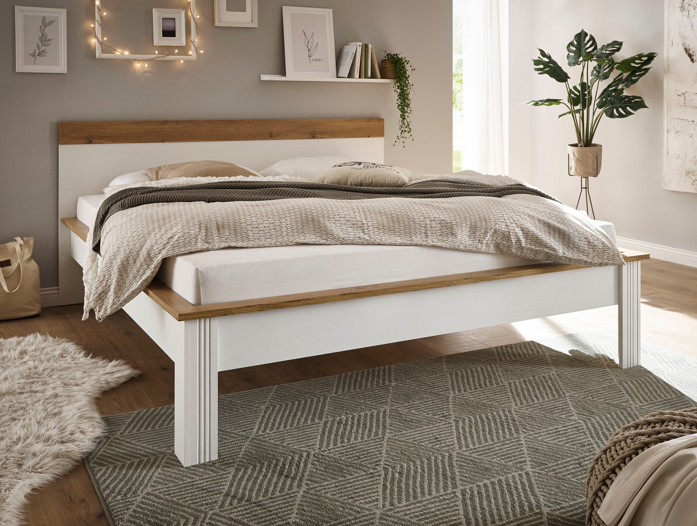 Home affaire Einzelbett »WESTMINSTER Bett im Landhausstil, Doppelbett, Bett günstig online kaufen