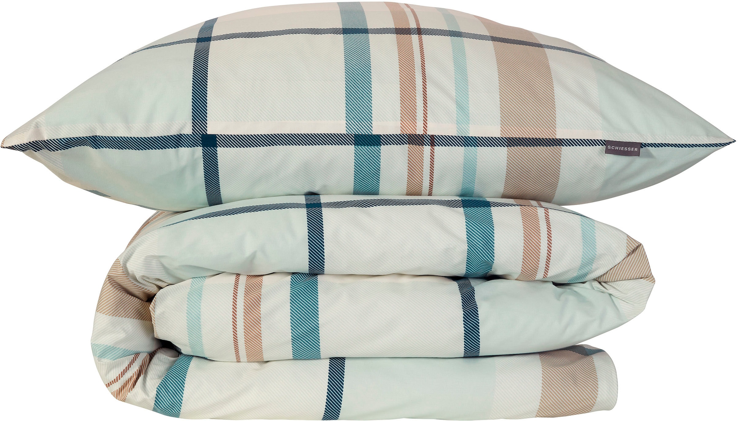 Schiesser Bettwäsche »Ezra aus weicher Baumwolle und einem wunderschönen Karo«, MADE IN GREEN by OEKO-TEX®-zertifiziert